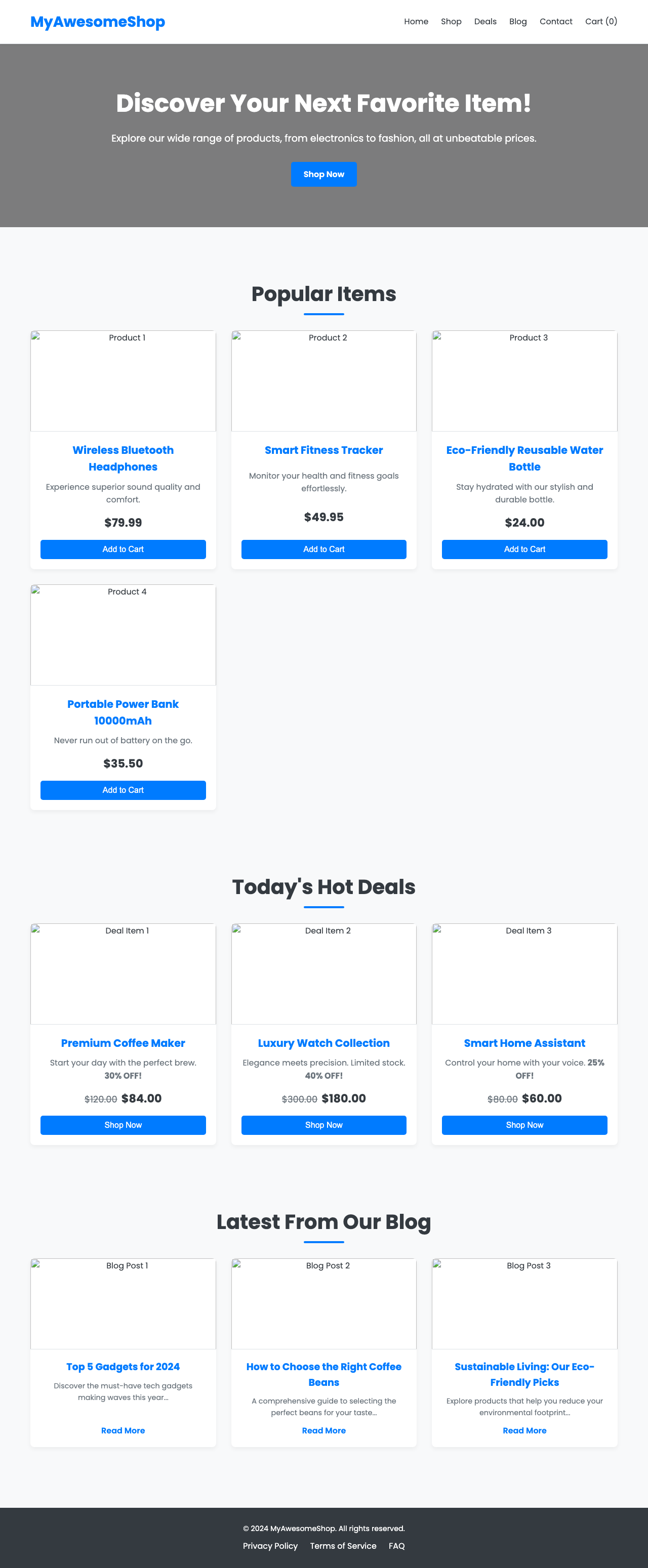 Screenshot sample 1 for shopping-home-page / Gemini 2.5 Flash
