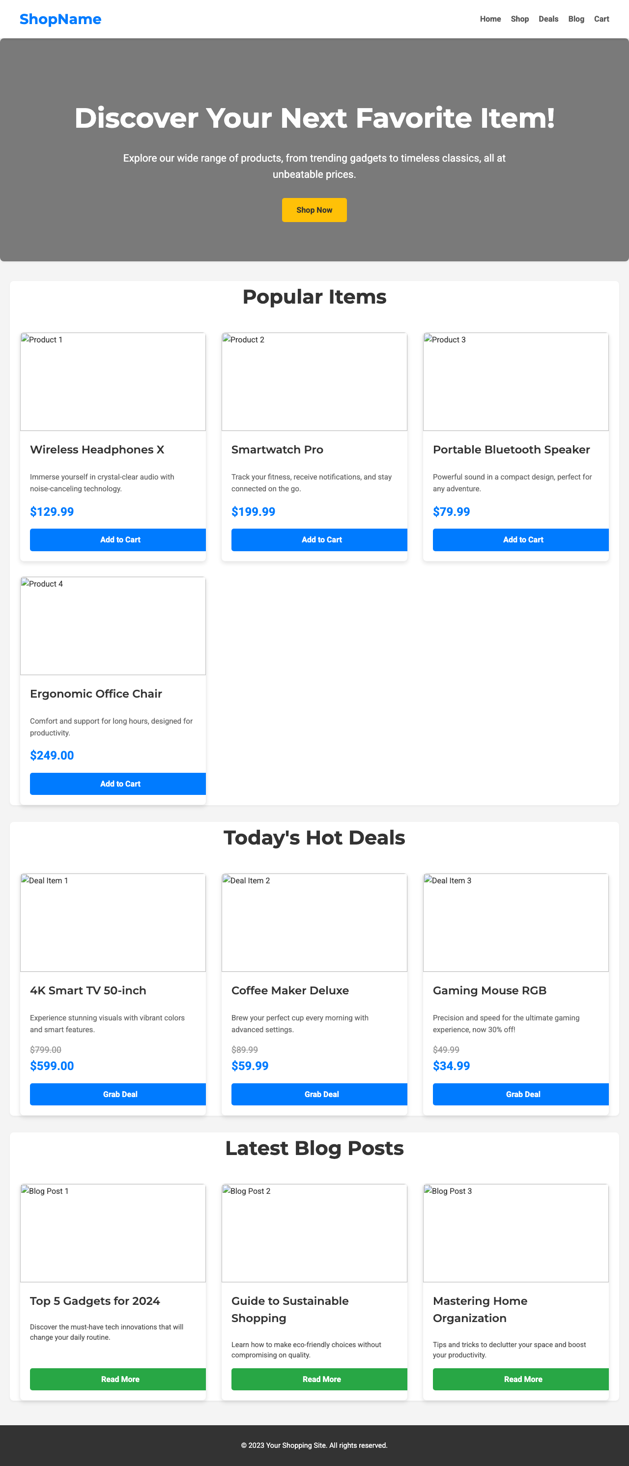Screenshot sample 10 for shopping-home-page / Gemini 2.5 Flash