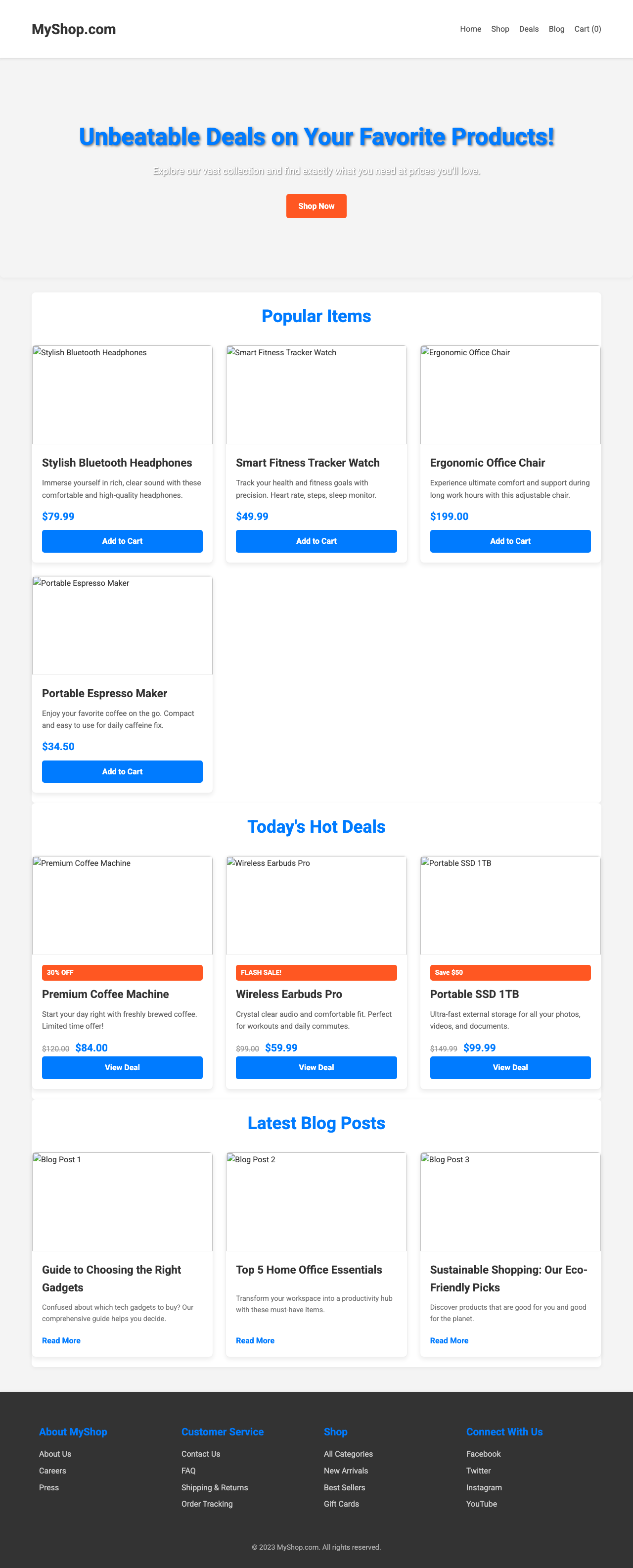Screenshot sample 11 for shopping-home-page / Gemini 2.5 Flash