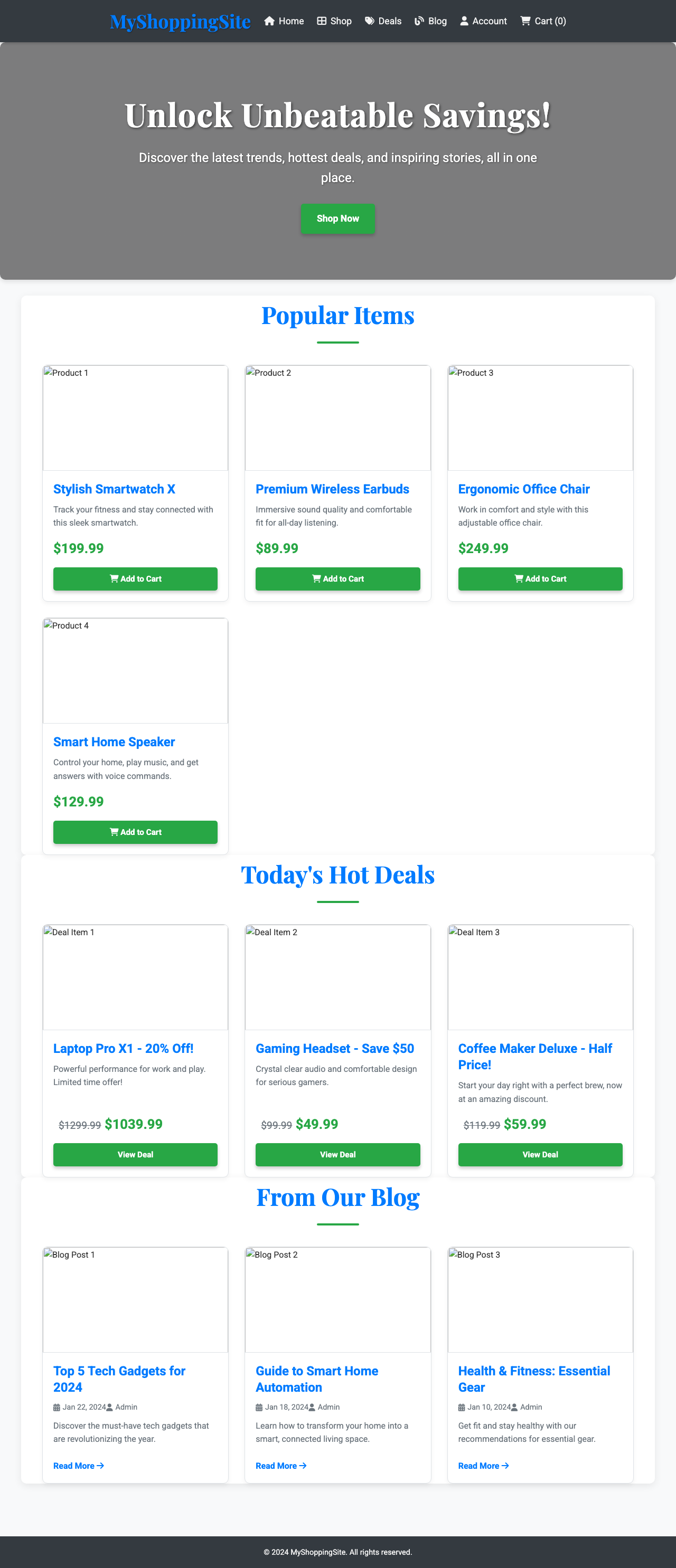Screenshot sample 13 for shopping-home-page / Gemini 2.5 Flash