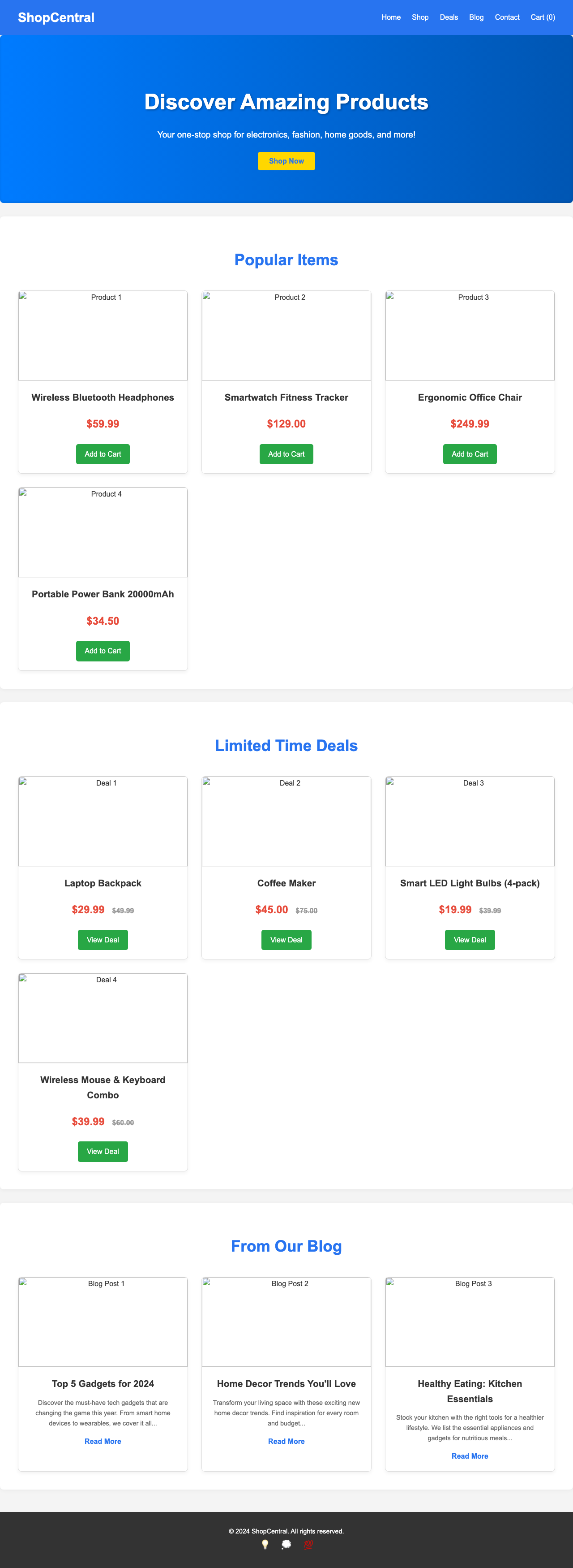 Screenshot sample 15 for shopping-home-page / Gemini 2.5 Flash