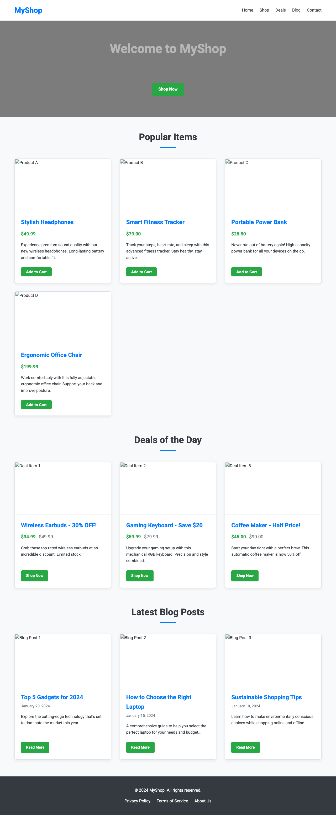 Screenshot sample 20 for shopping-home-page / Gemini 2.5 Flash