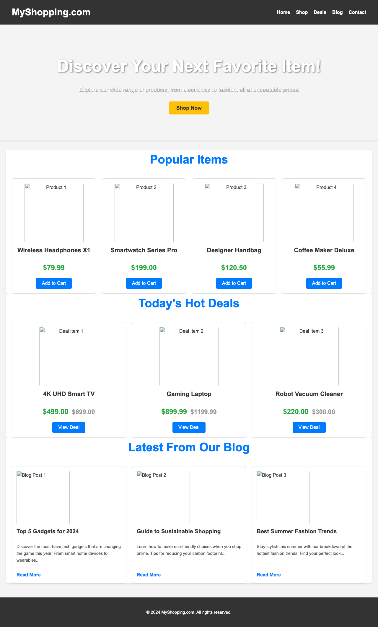 Screenshot sample 24 for shopping-home-page / Gemini 2.5 Flash