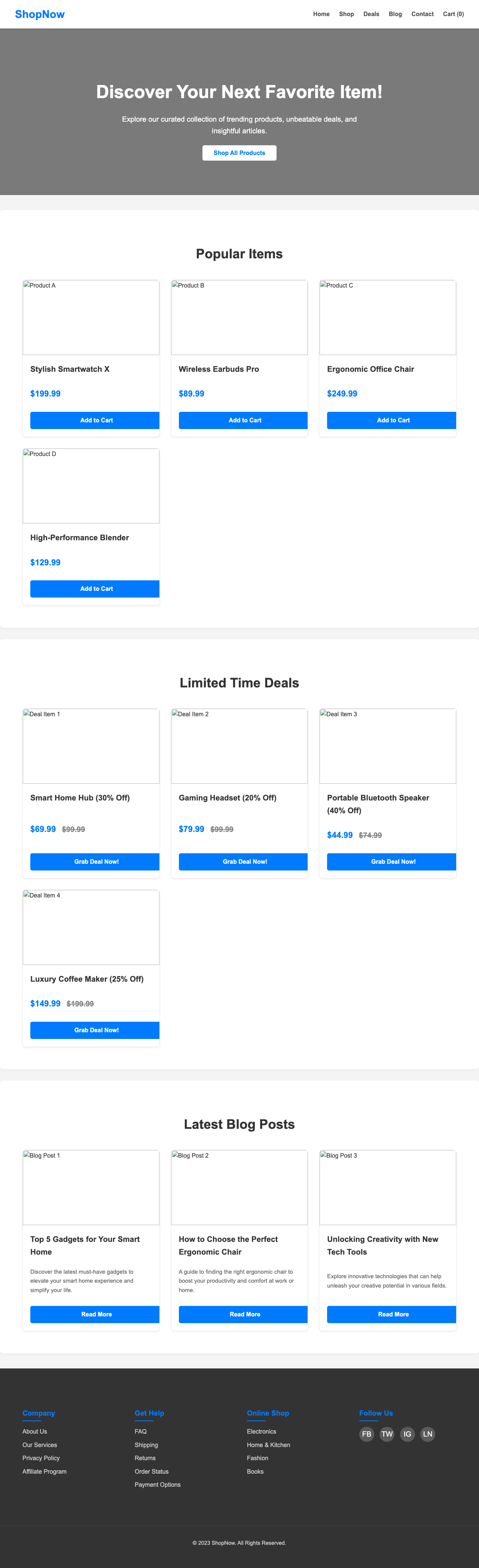 Screenshot sample 25 for shopping-home-page / Gemini 2.5 Flash