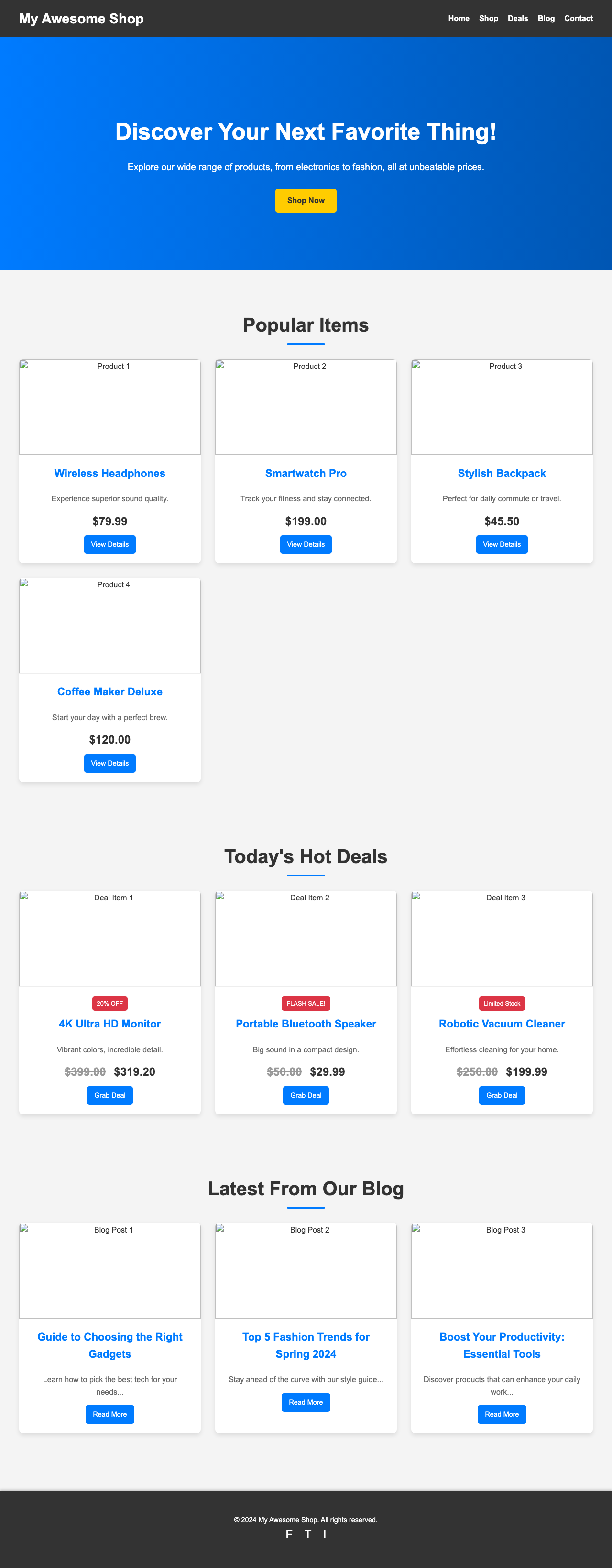 Screenshot sample 30 for shopping-home-page / Gemini 2.5 Flash