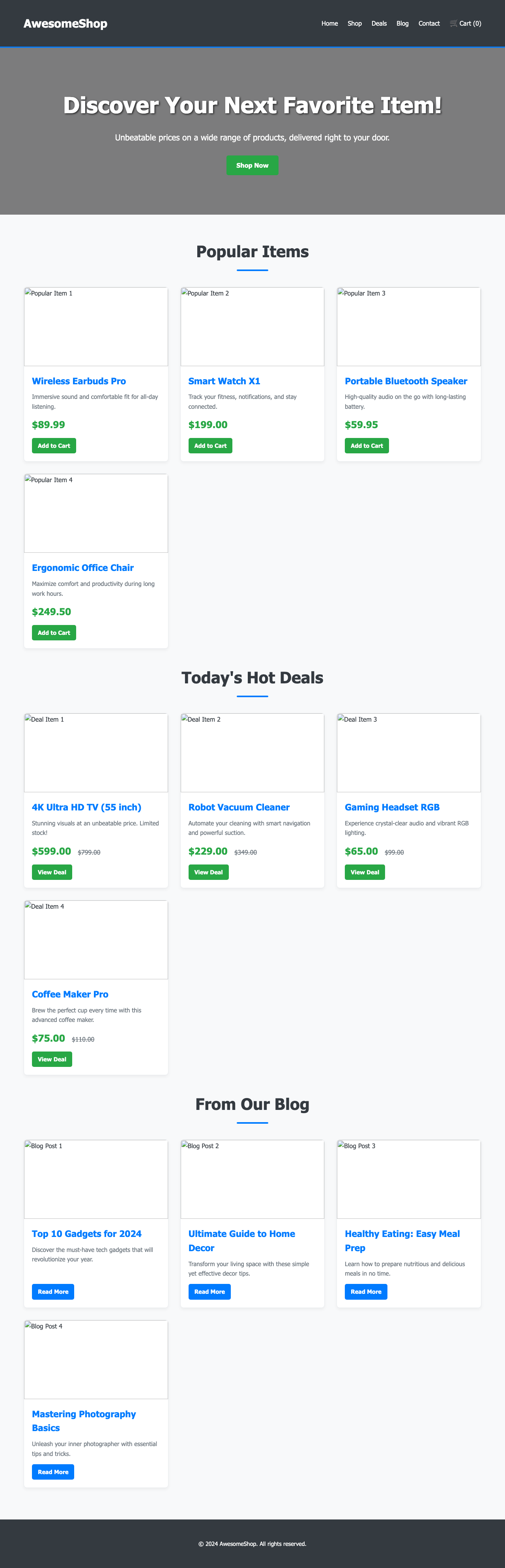 Screenshot sample 33 for shopping-home-page / Gemini 2.5 Flash