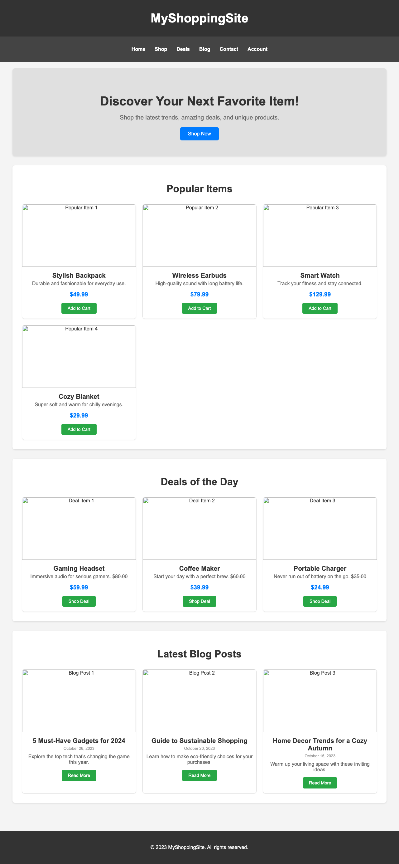 Screenshot sample 38 for shopping-home-page / Gemini 2.5 Flash