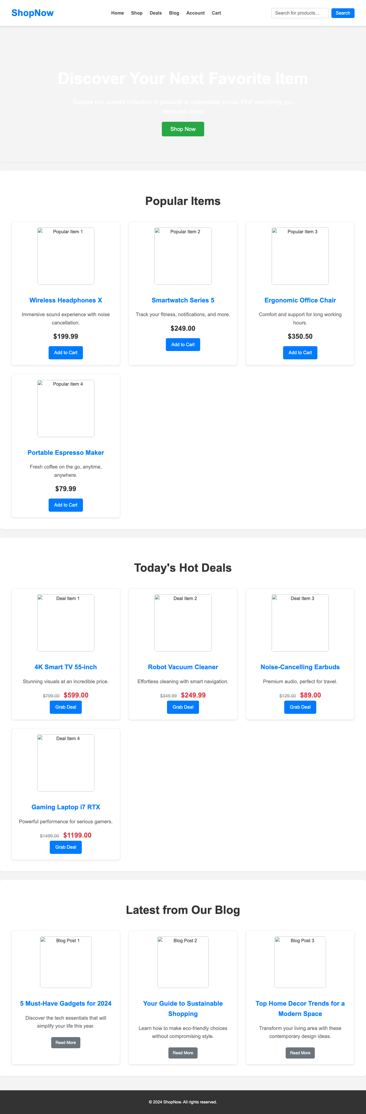 Screenshot sample 48 for shopping-home-page / Gemini 2.5 Flash