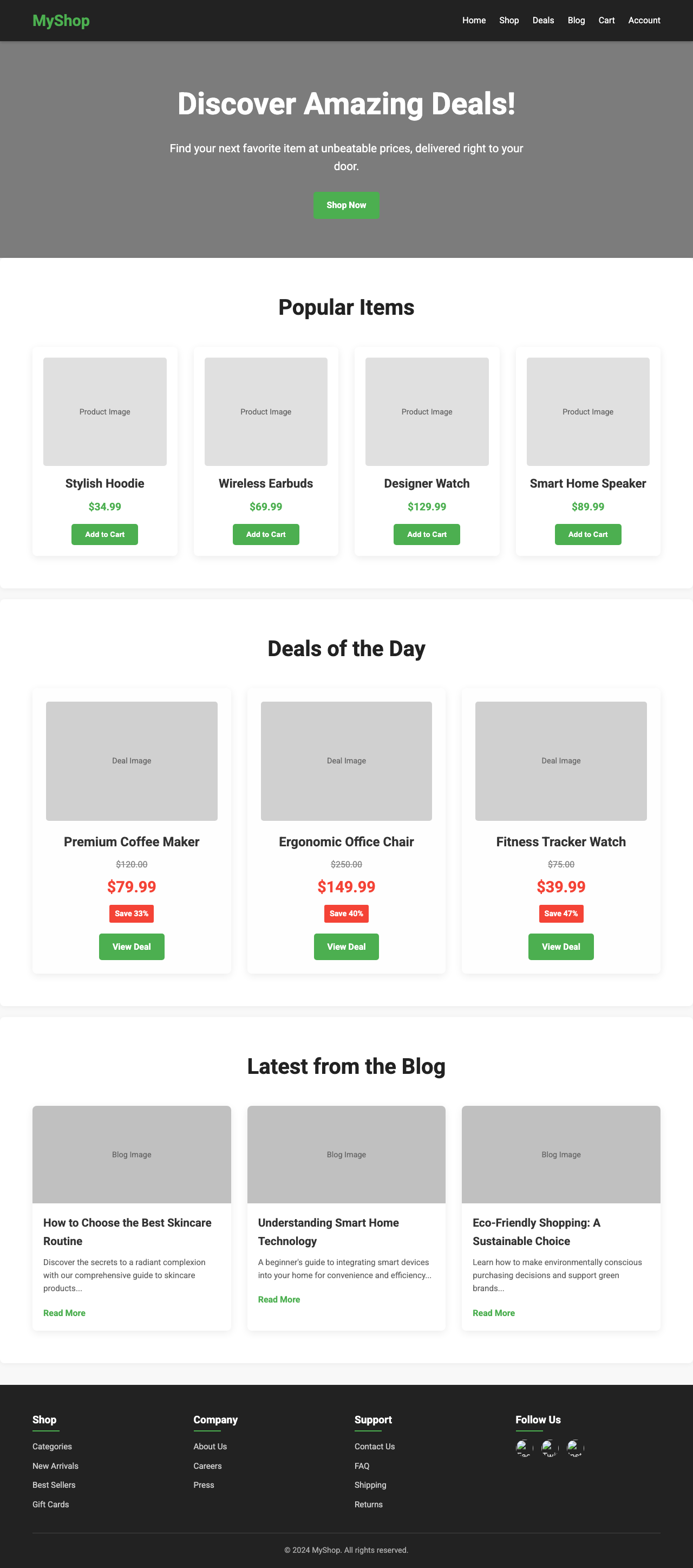 Screenshot sample 50 for shopping-home-page / Gemini 2.5 Flash