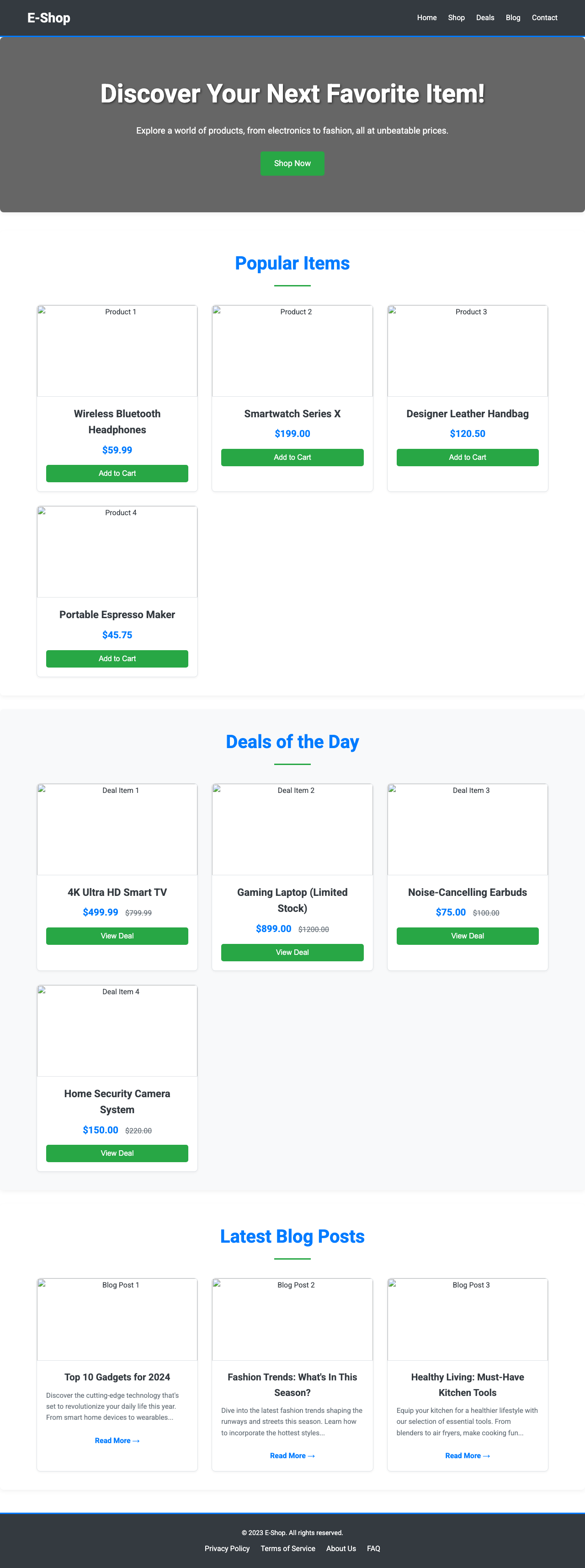 Screenshot sample 52 for shopping-home-page / Gemini 2.5 Flash