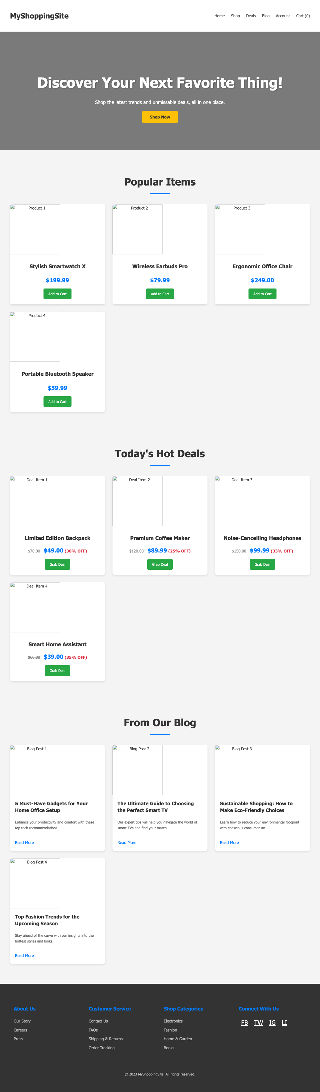 Screenshot sample 53 for shopping-home-page / Gemini 2.5 Flash