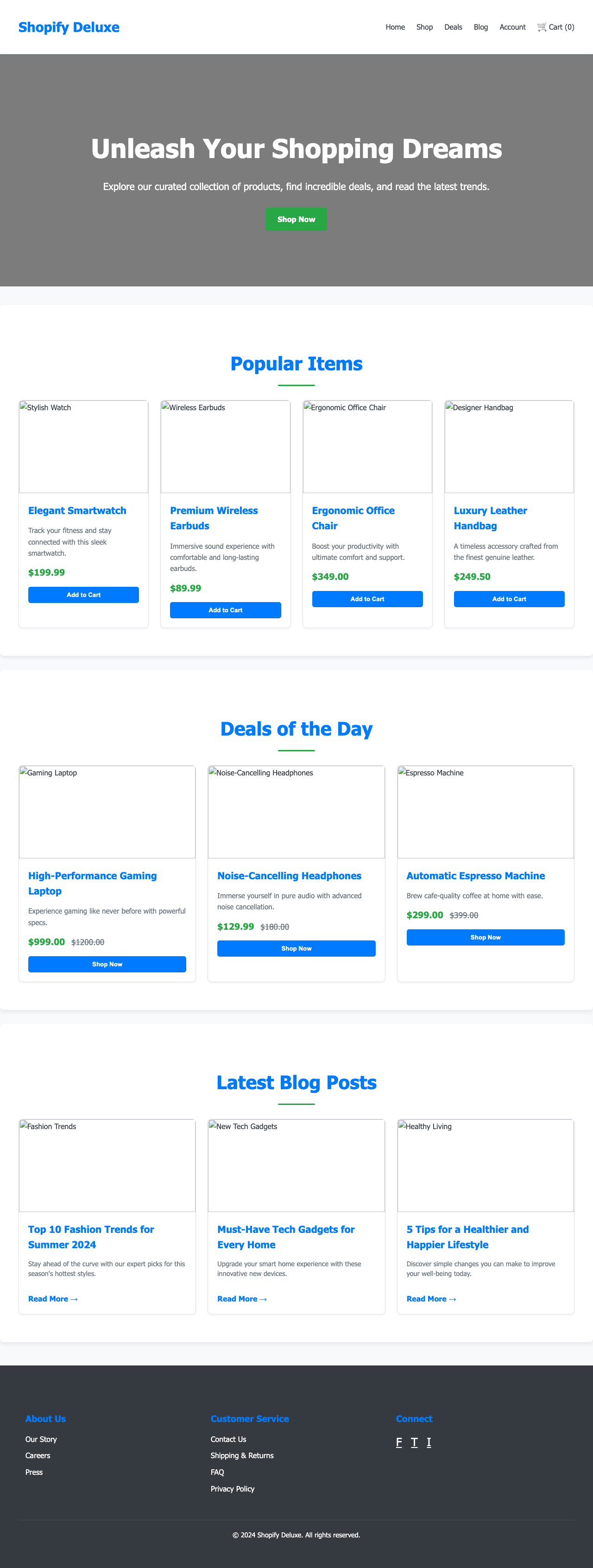 Screenshot sample 70 for shopping-home-page / Gemini 2.5 Flash