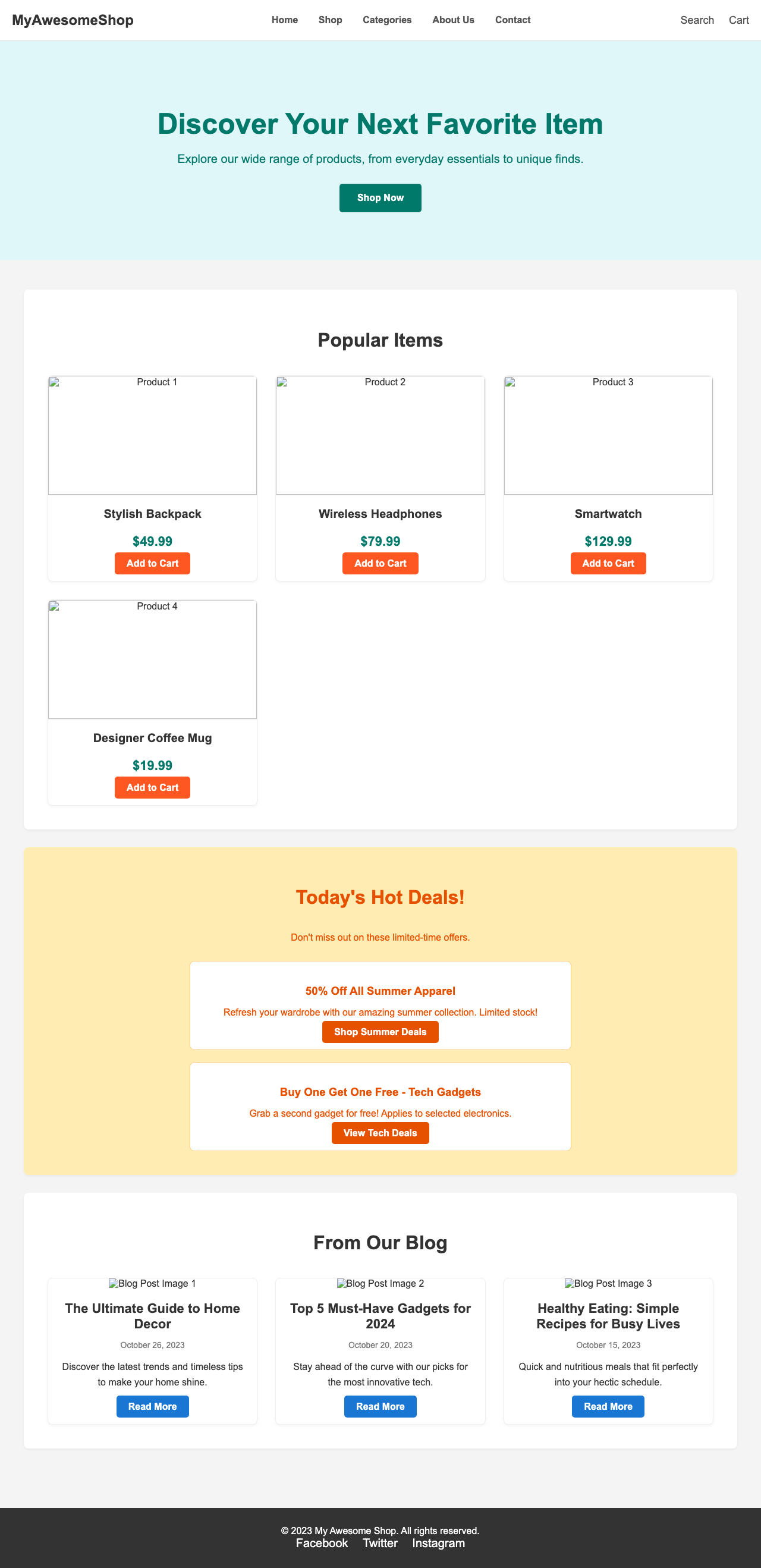 Screenshot sample 72 for shopping-home-page / Gemini 2.5 Flash