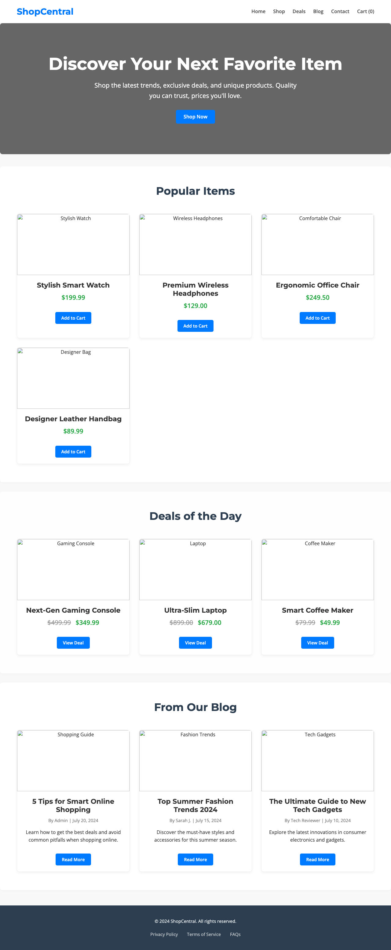 Screenshot sample 75 for shopping-home-page / Gemini 2.5 Flash
