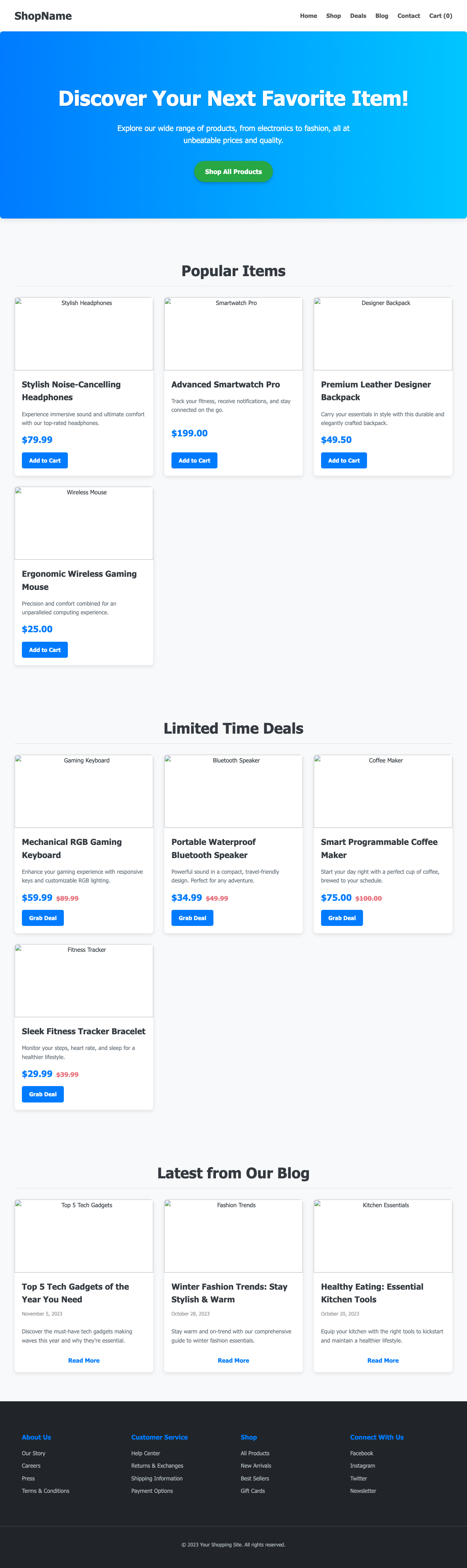 Screenshot sample 76 for shopping-home-page / Gemini 2.5 Flash