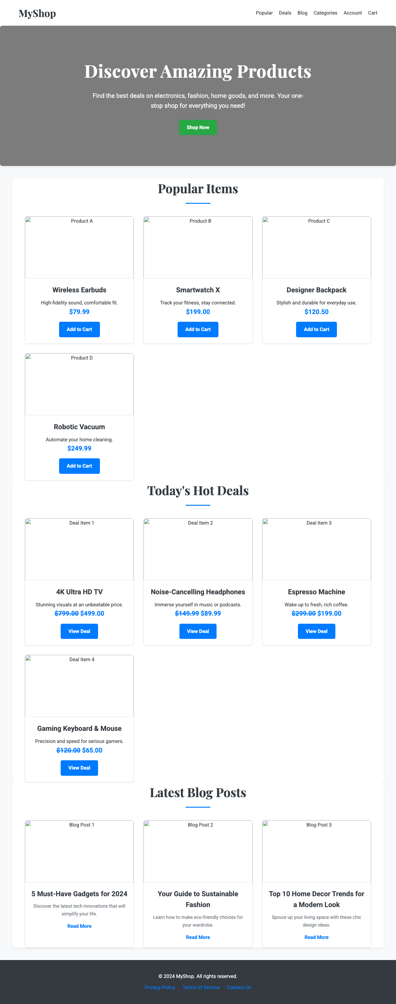 Screenshot sample 8 for shopping-home-page / Gemini 2.5 Flash