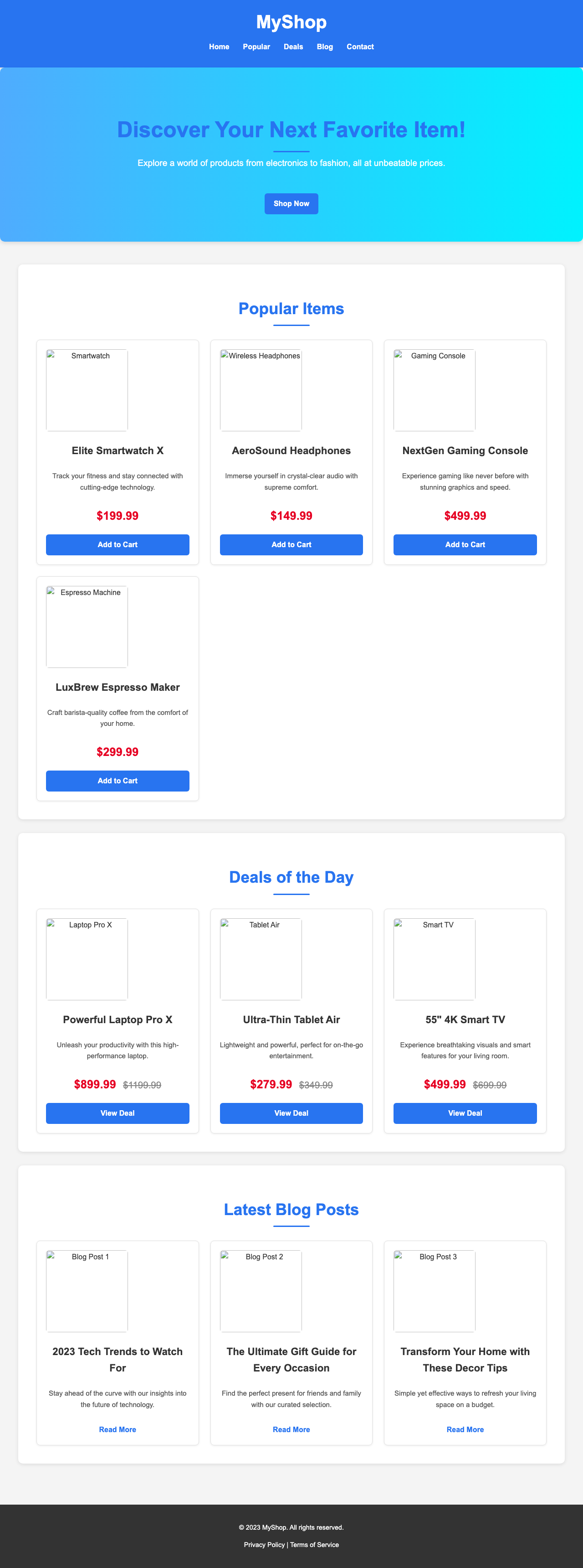 Screenshot sample 81 for shopping-home-page / Gemini 2.5 Flash