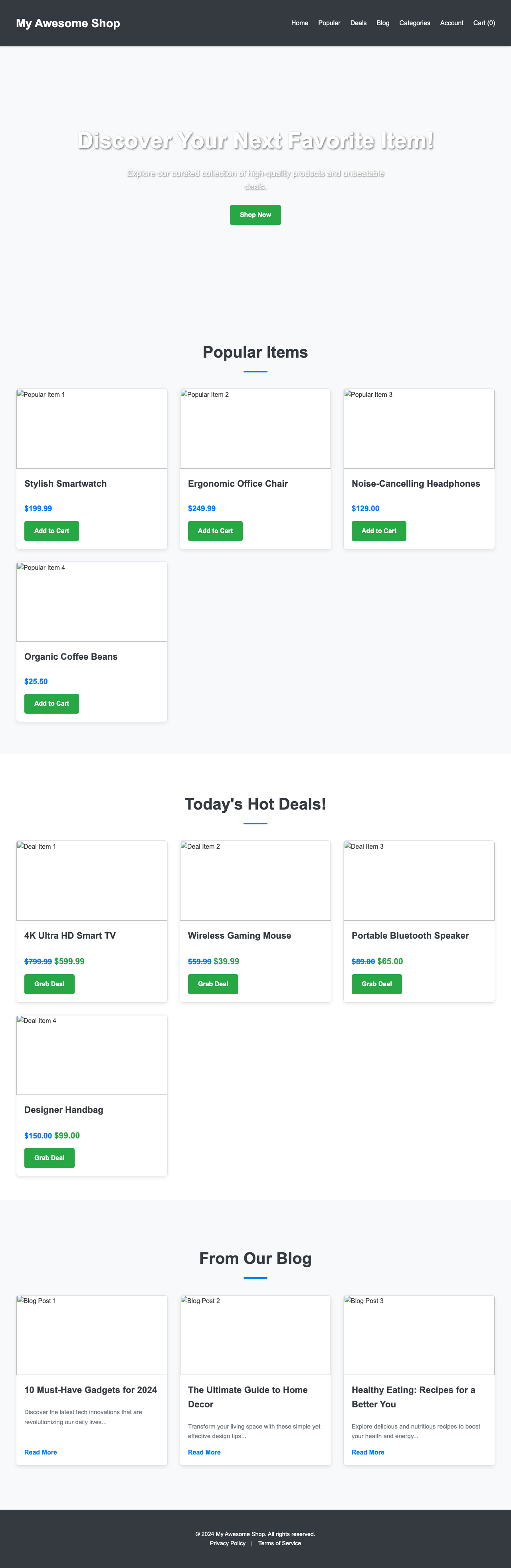 Screenshot sample 98 for shopping-home-page / Gemini 2.5 Flash