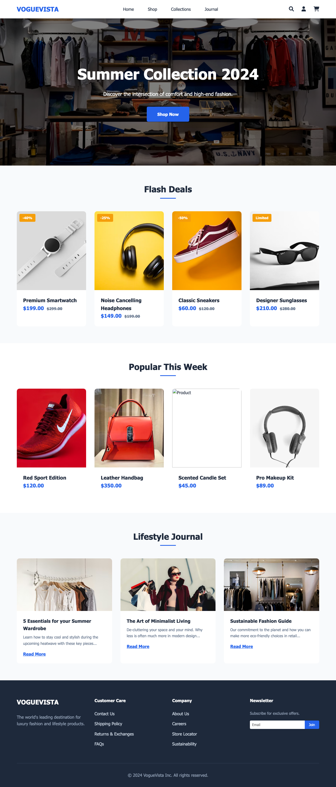 Screenshot sample 12 for shopping-home-page / Gemini 3 Flash Preview