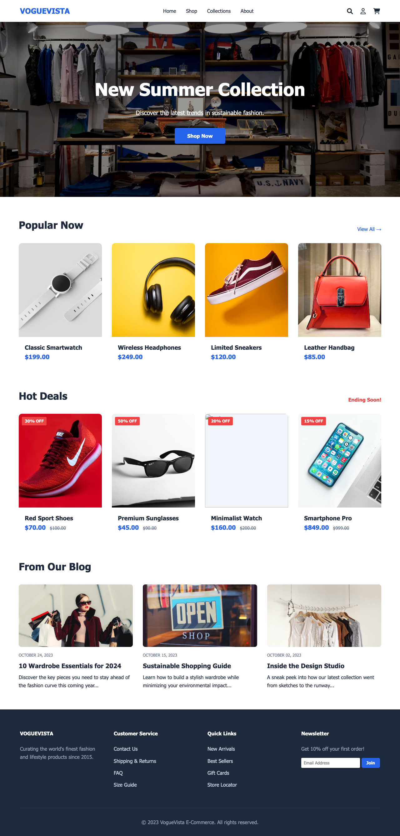 Screenshot sample 24 for shopping-home-page / Gemini 3 Flash Preview