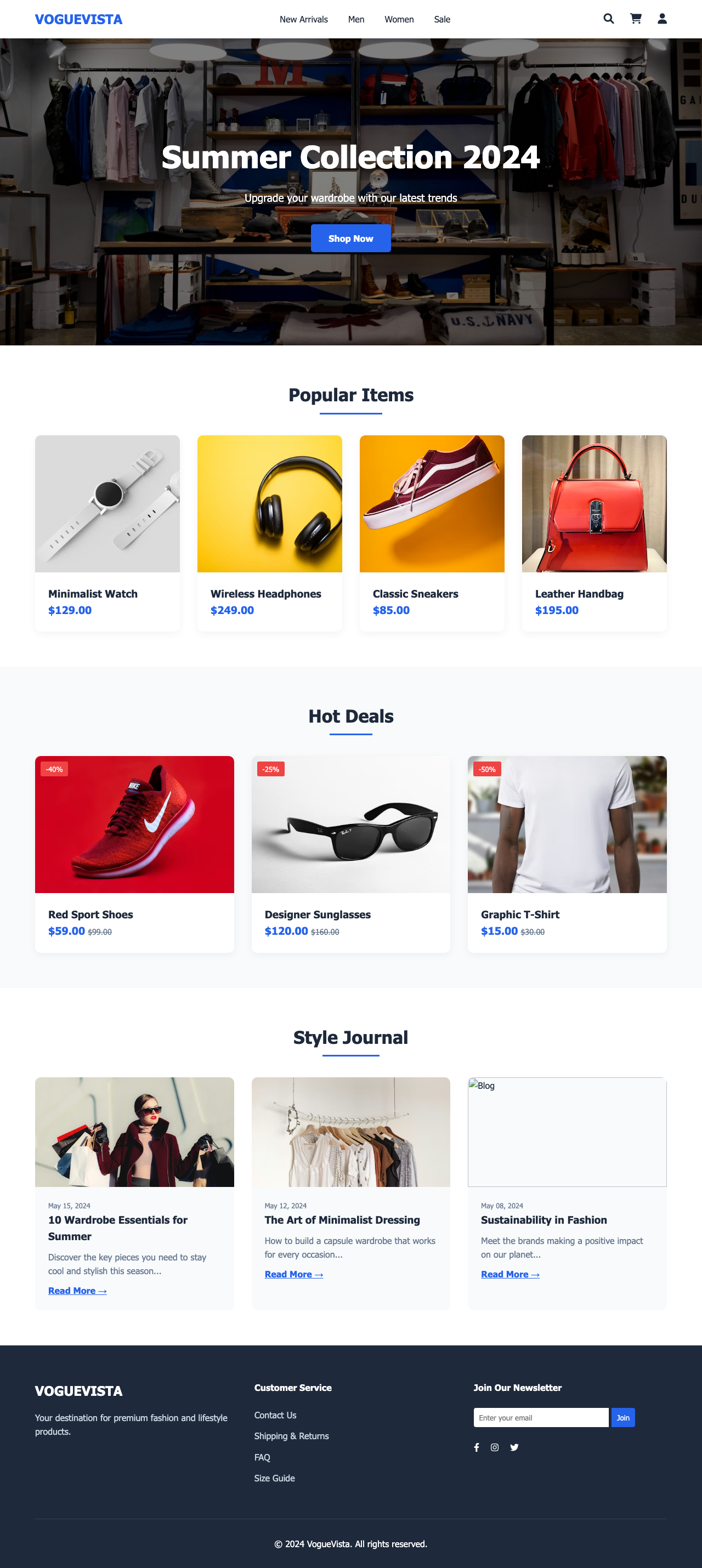 Screenshot sample 3 for shopping-home-page / Gemini 3 Flash Preview