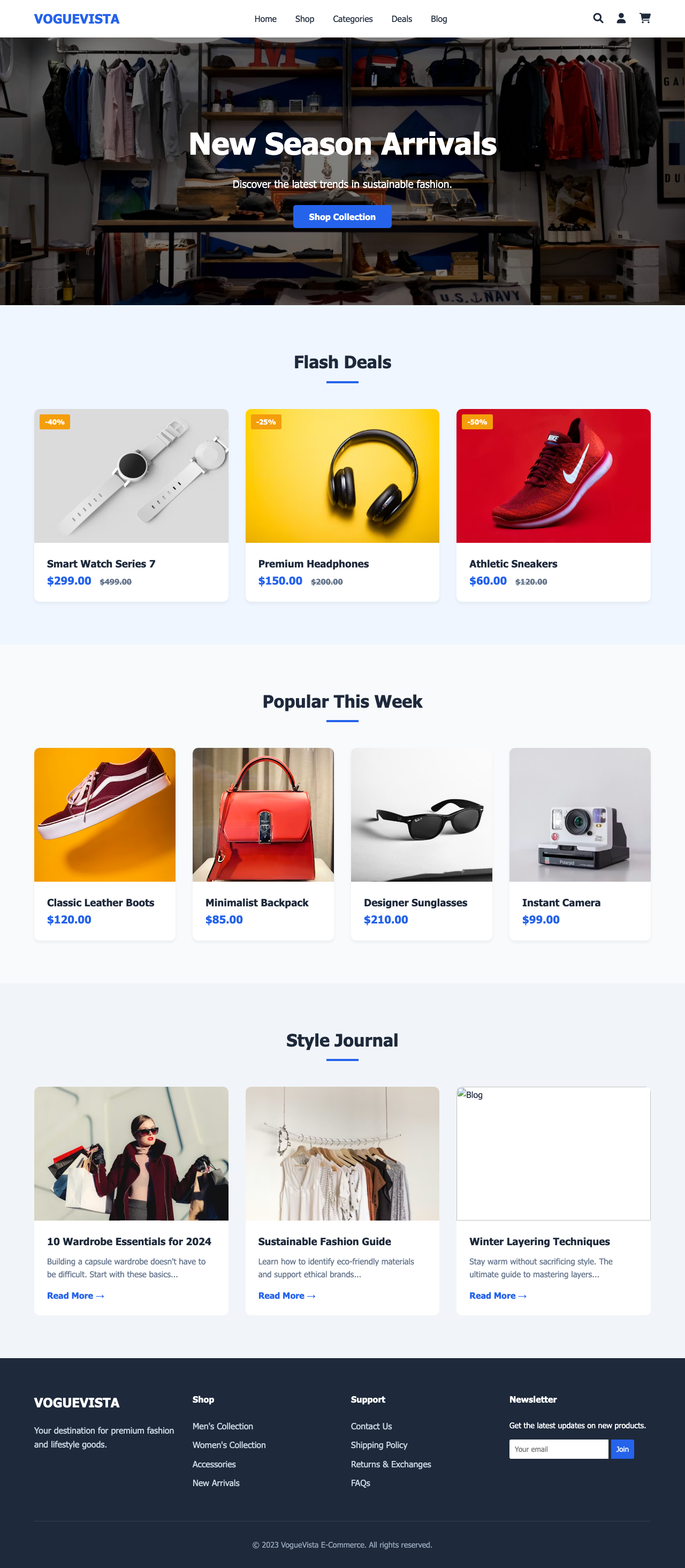 Screenshot sample 6 for shopping-home-page / Gemini 3 Flash Preview