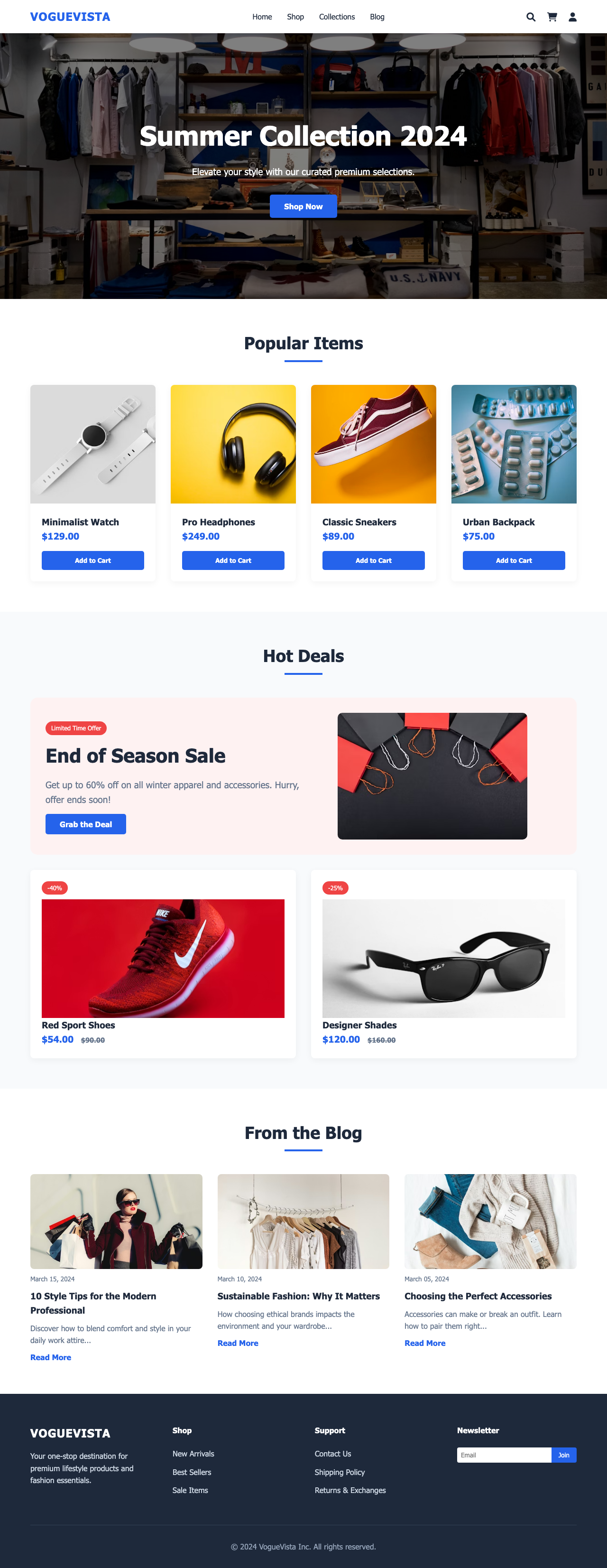 Screenshot sample 9 for shopping-home-page / Gemini 3 Flash Preview