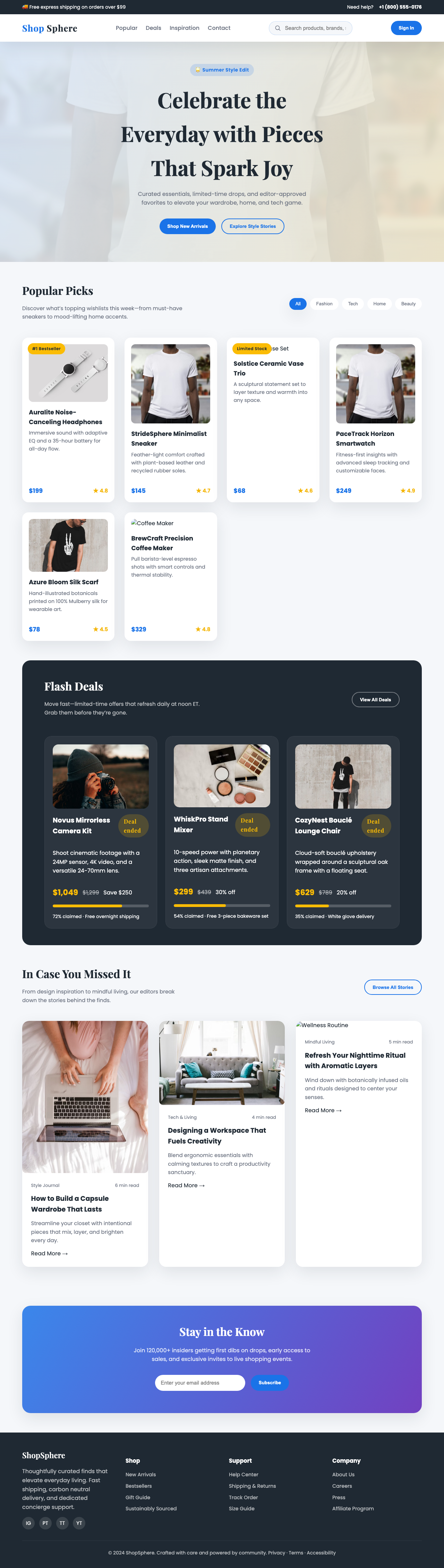 Screenshot sample 12 for shopping-home-page / GPT-5 Codex