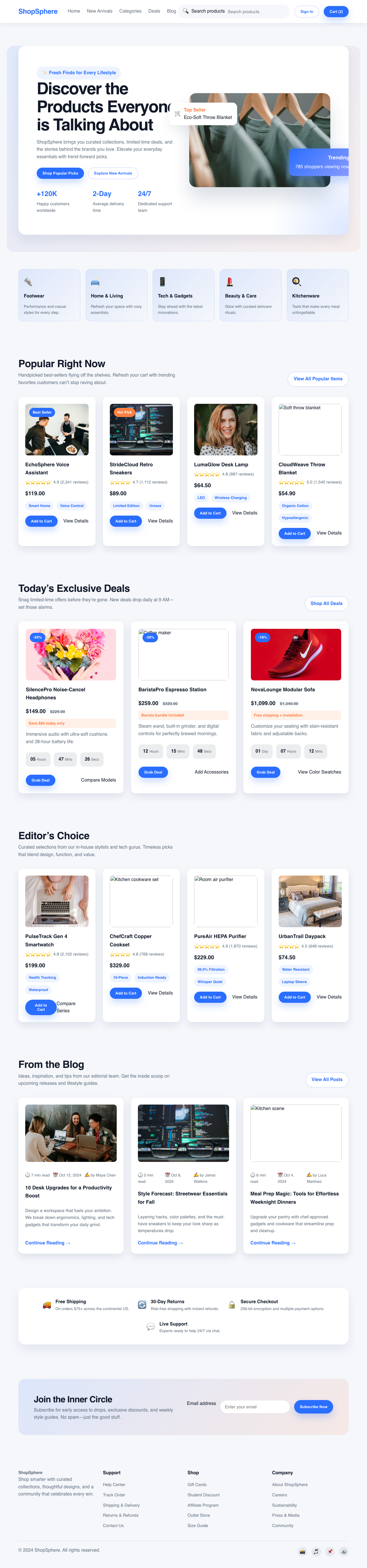 Screenshot sample 18 for shopping-home-page / GPT-5 Codex