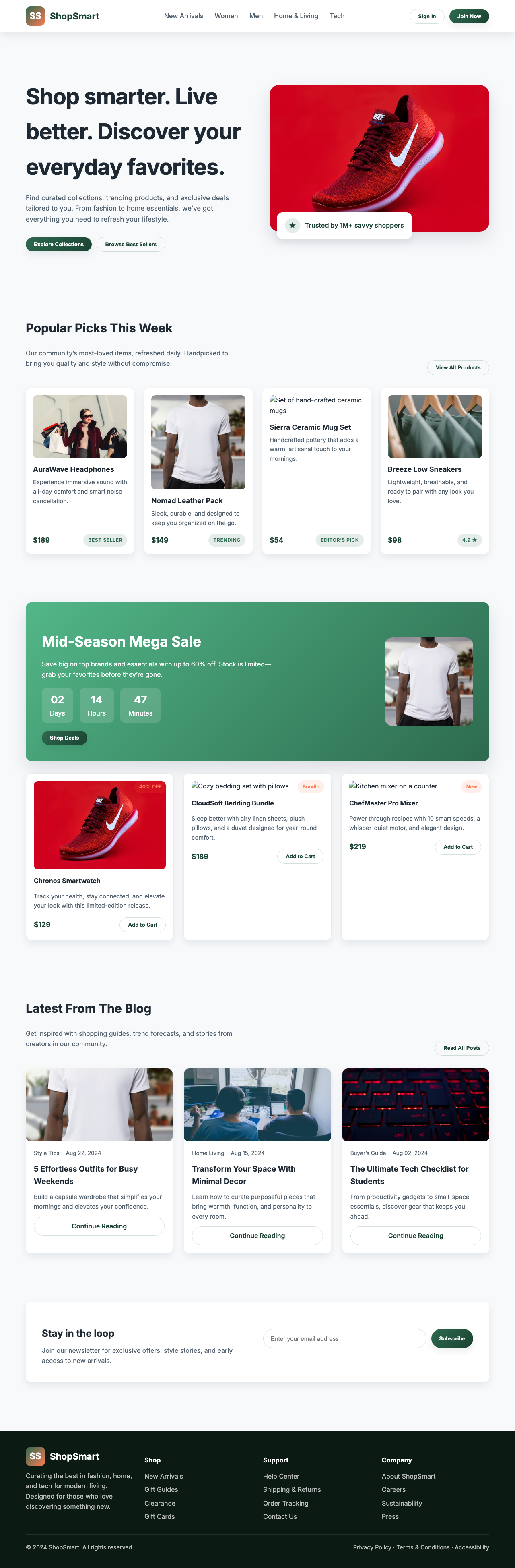 Screenshot sample 19 for shopping-home-page / GPT-5 Codex