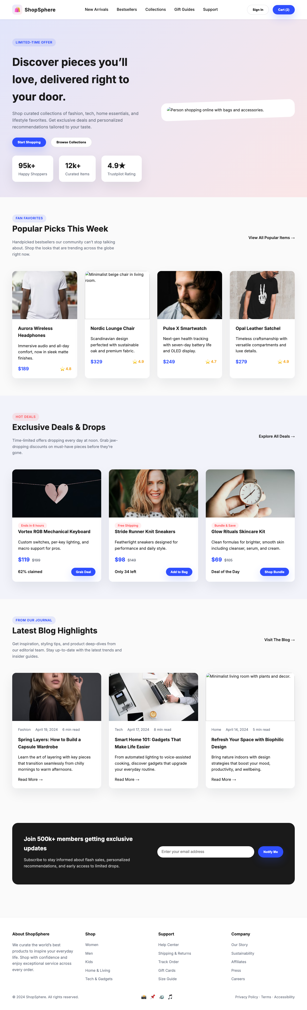 Screenshot sample 20 for shopping-home-page / GPT-5 Codex