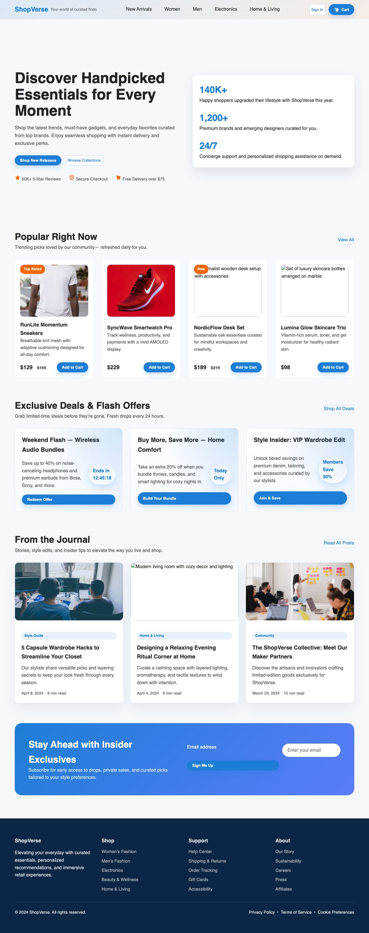 Screenshot sample 22 for shopping-home-page / GPT-5 Codex