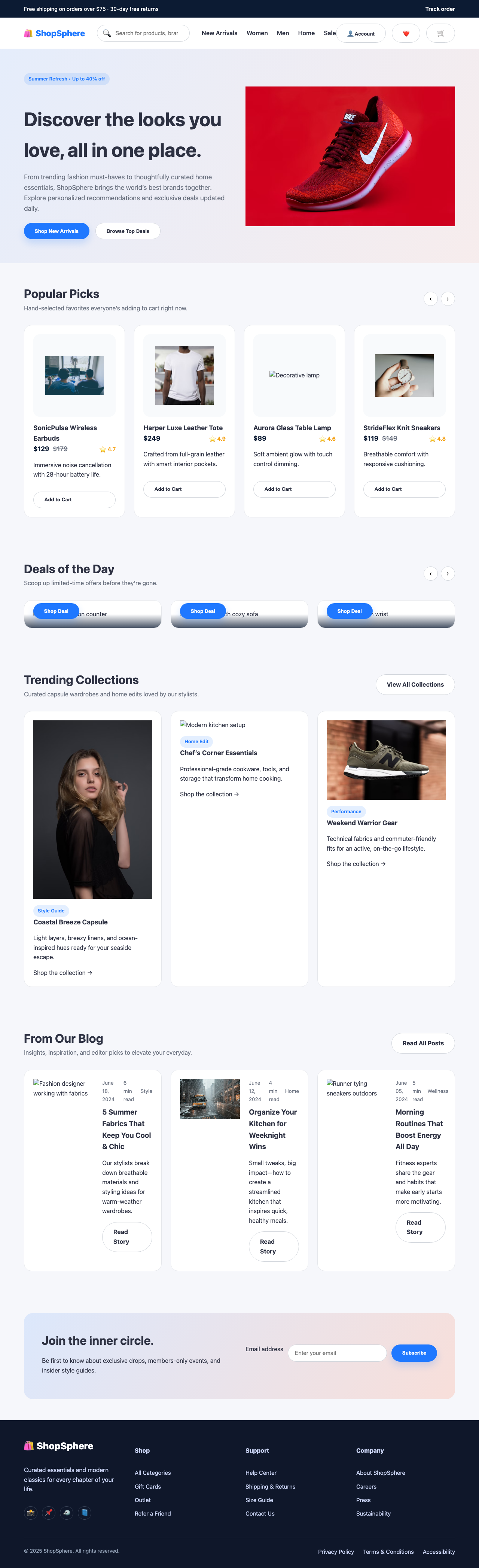 Screenshot sample 24 for shopping-home-page / GPT-5 Codex