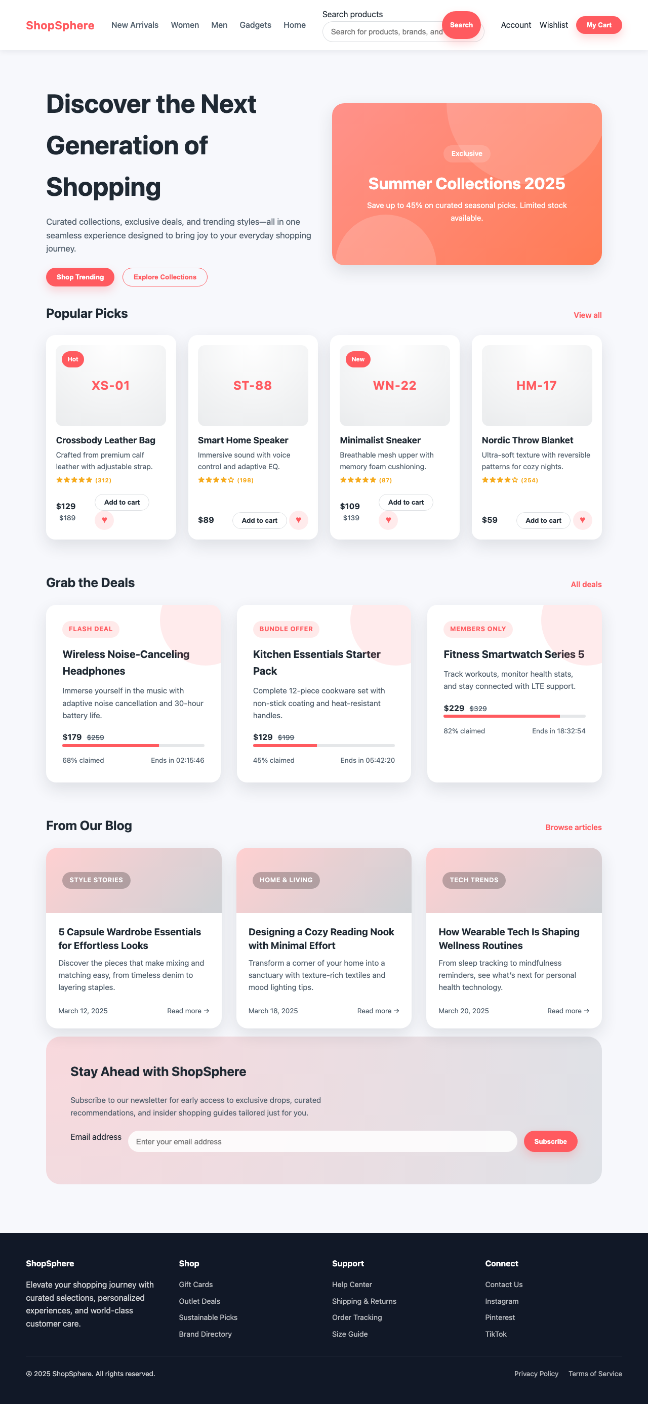 Screenshot sample 25 for shopping-home-page / GPT-5 Codex
