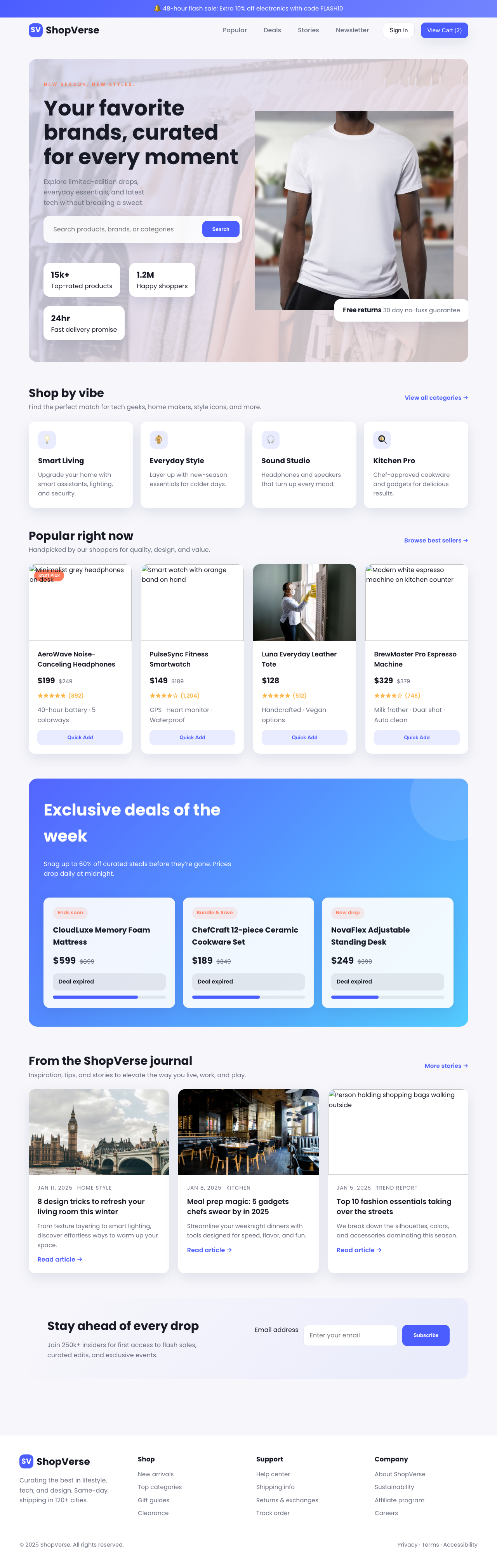 Screenshot sample 26 for shopping-home-page / GPT-5 Codex