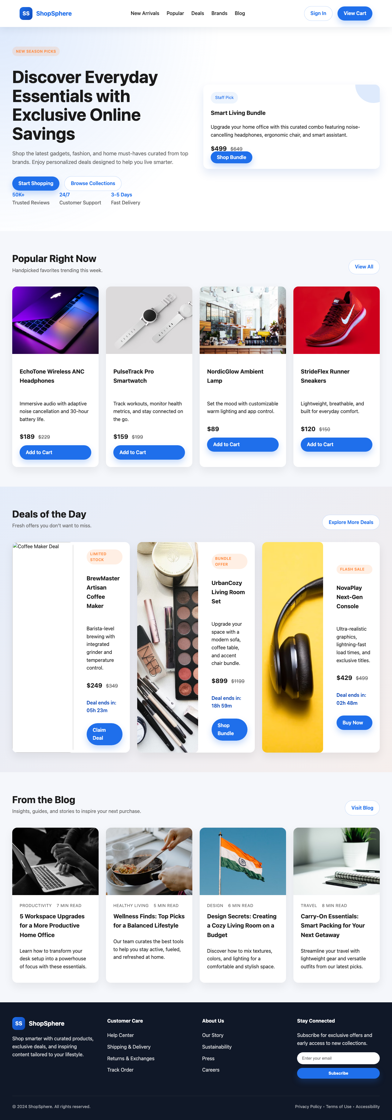 Screenshot sample 28 for shopping-home-page / GPT-5 Codex