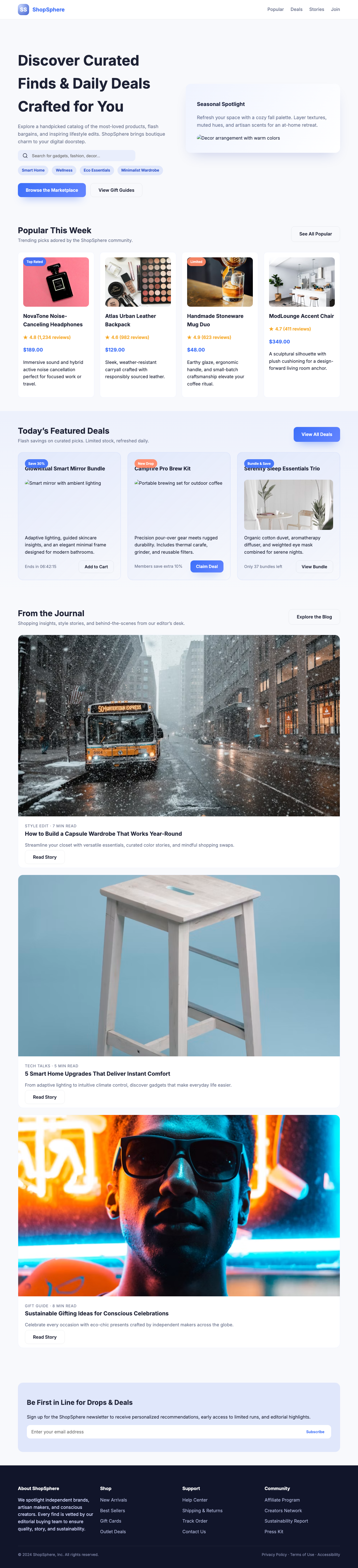 Screenshot sample 29 for shopping-home-page / GPT-5 Codex