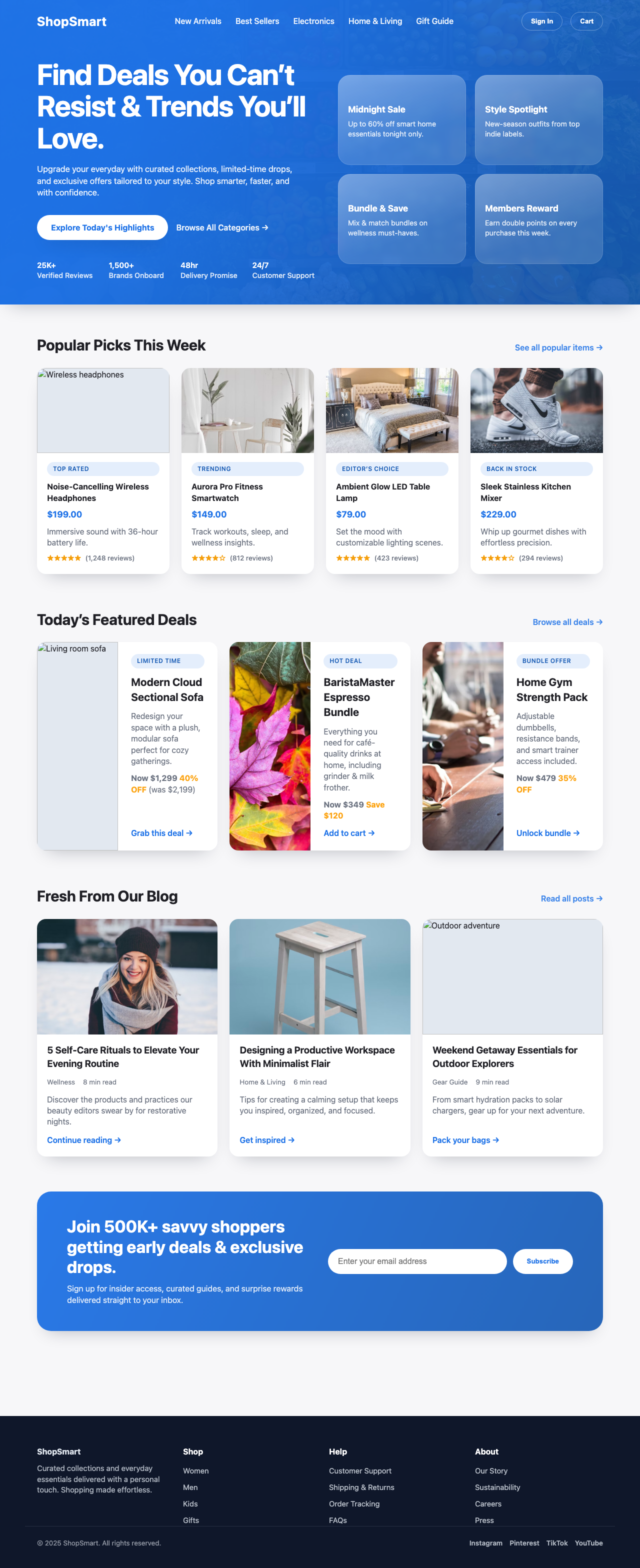 Screenshot sample 36 for shopping-home-page / GPT-5 Codex