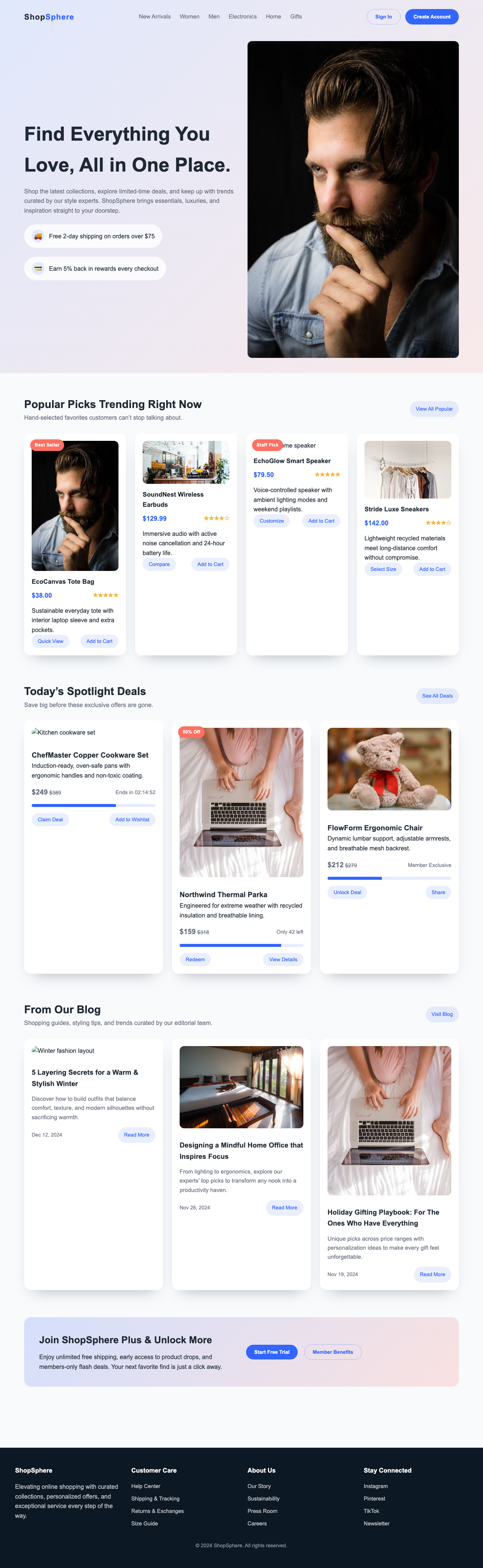 Screenshot sample 37 for shopping-home-page / GPT-5 Codex
