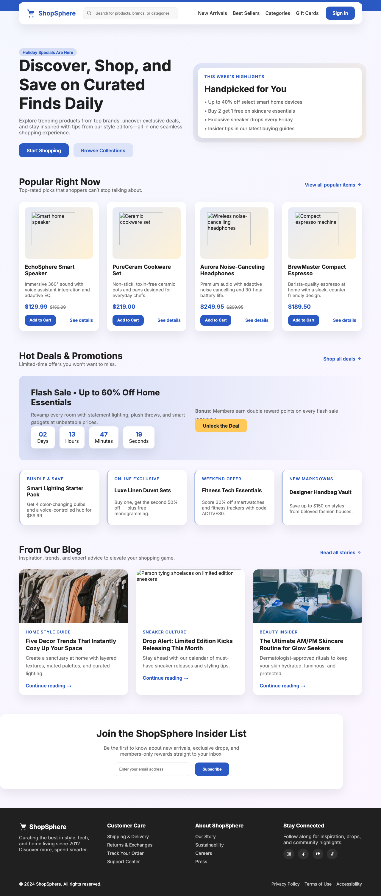 Screenshot sample 38 for shopping-home-page / GPT-5 Codex