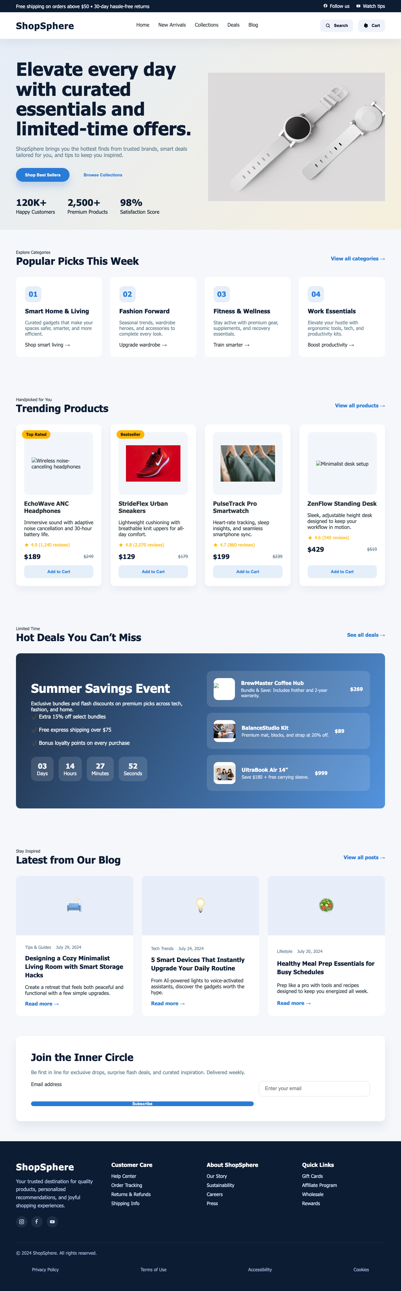 Screenshot sample 45 for shopping-home-page / GPT-5 Codex