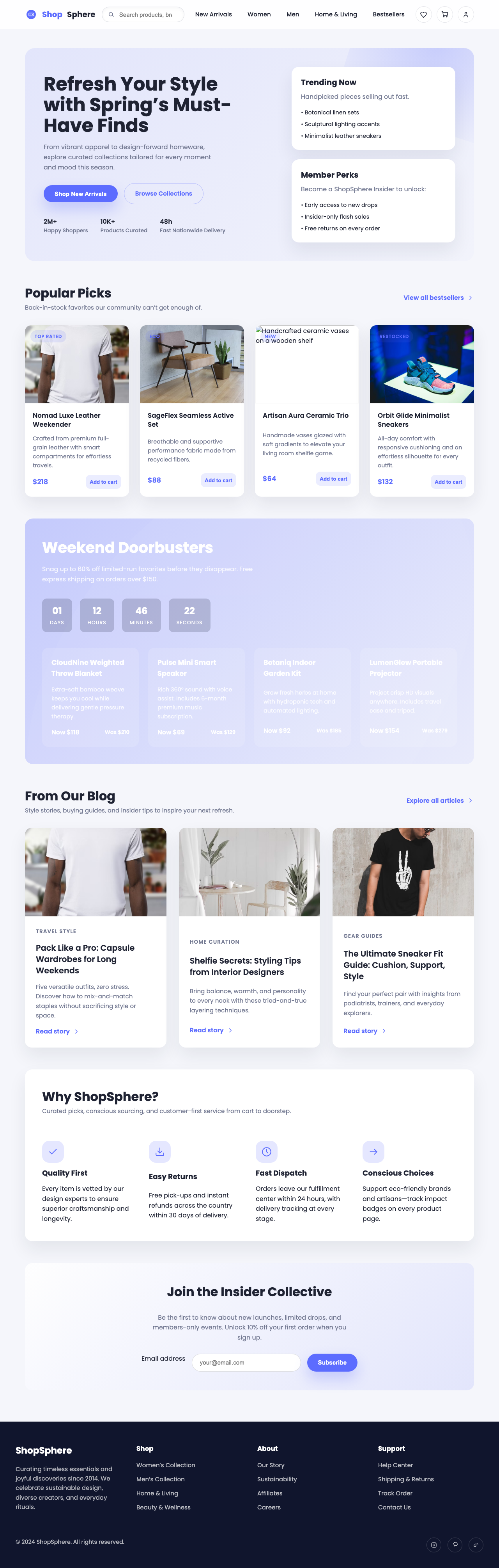 Screenshot sample 46 for shopping-home-page / GPT-5 Codex