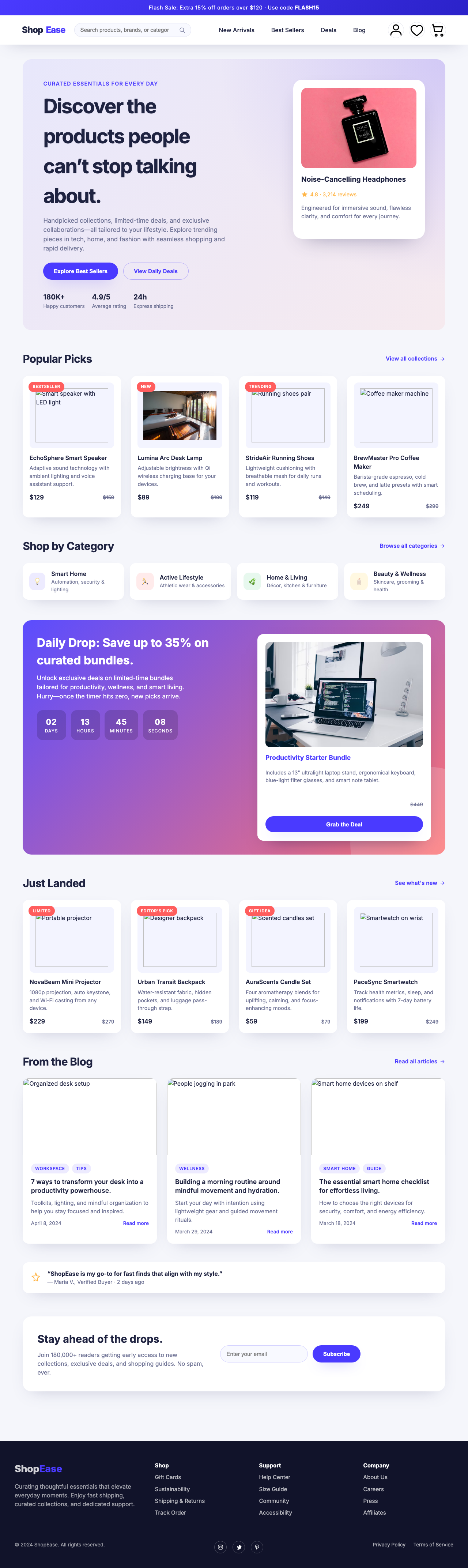 Screenshot sample 50 for shopping-home-page / GPT-5 Codex