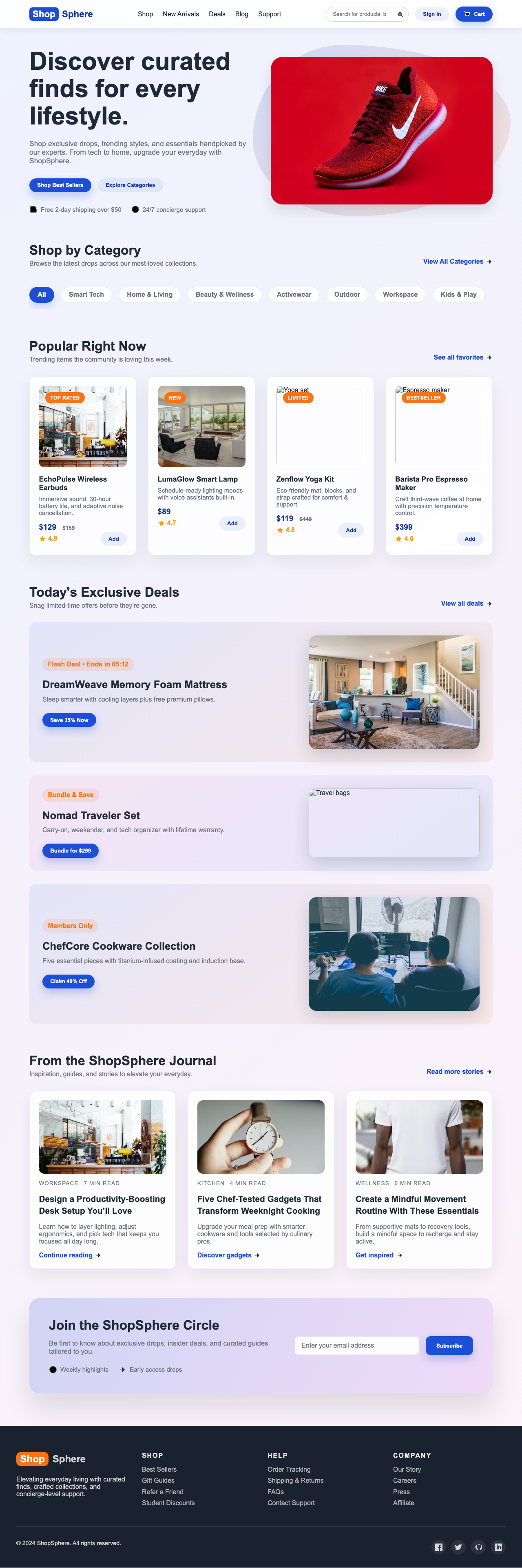 Screenshot sample 55 for shopping-home-page / GPT-5 Codex