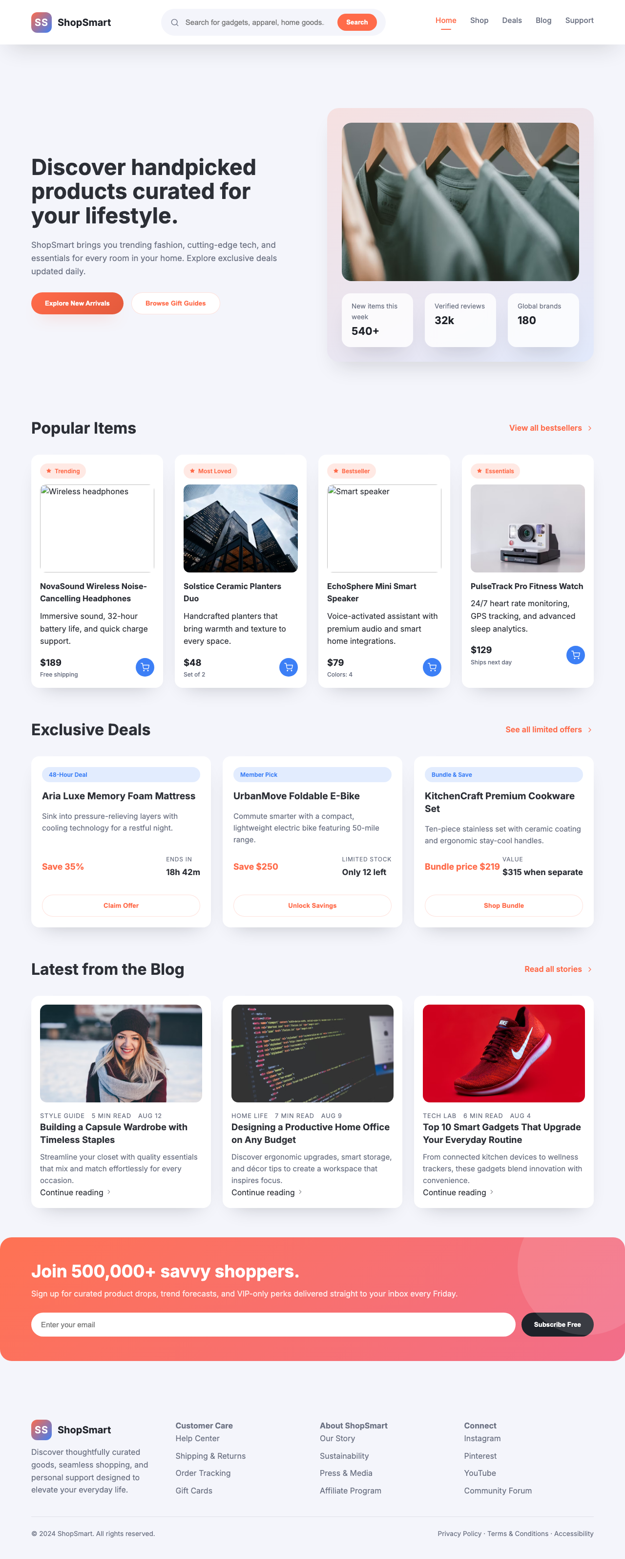 Screenshot sample 56 for shopping-home-page / GPT-5 Codex