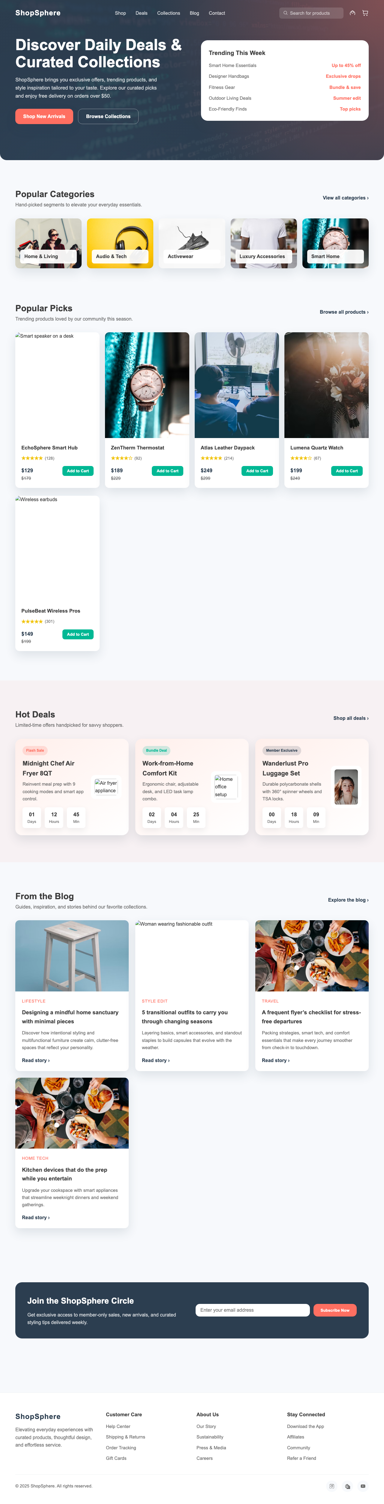 Screenshot sample 65 for shopping-home-page / GPT-5 Codex
