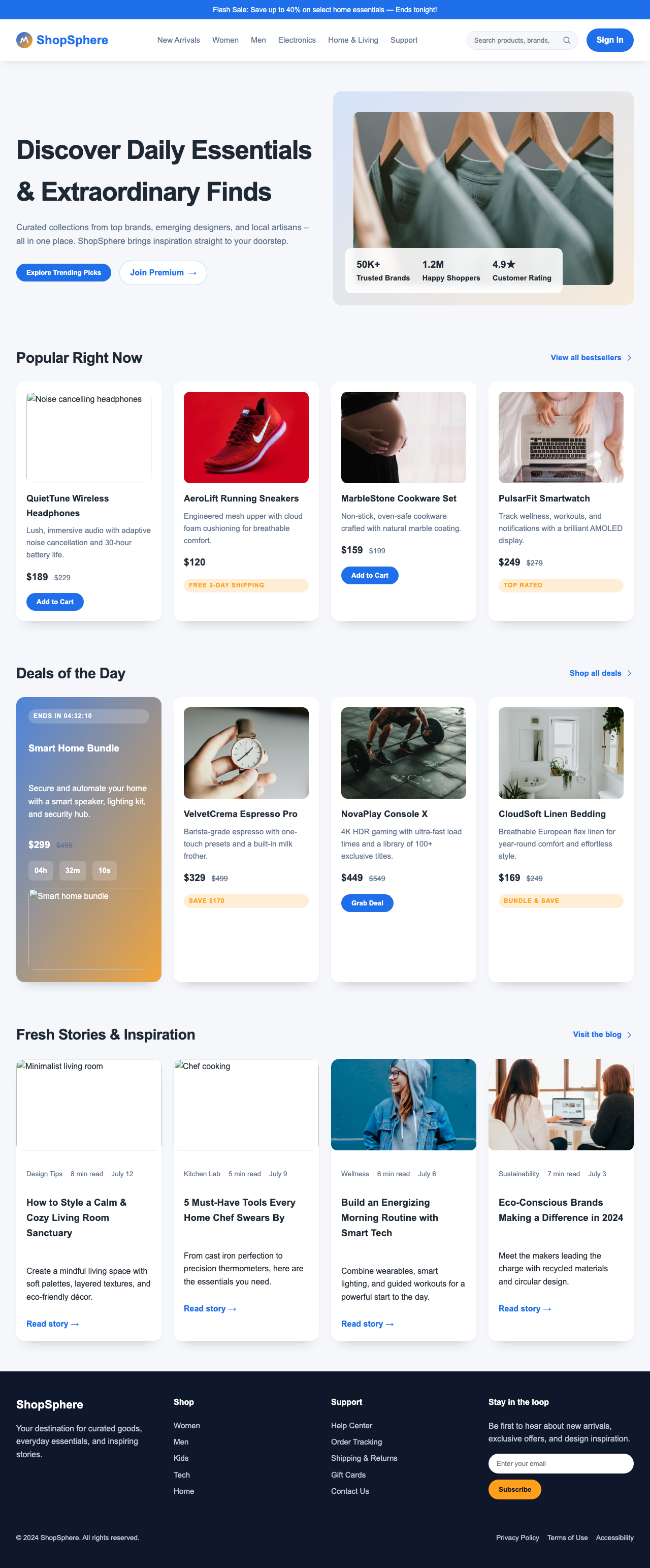 Screenshot sample 68 for shopping-home-page / GPT-5 Codex