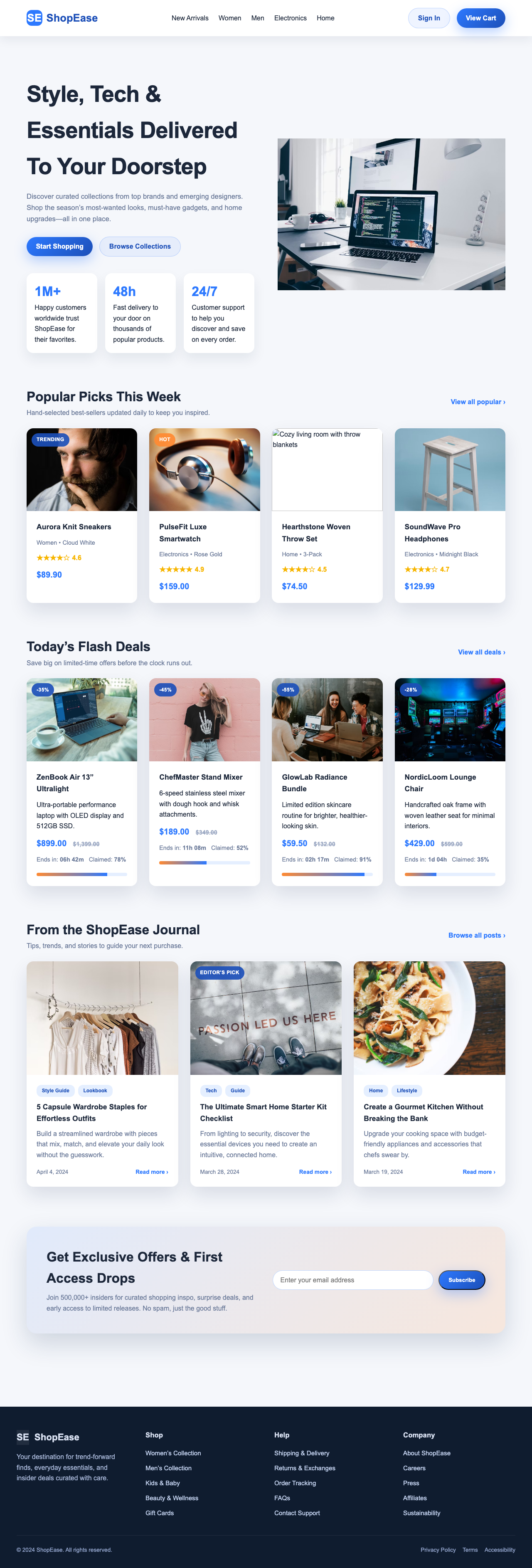 Screenshot sample 71 for shopping-home-page / GPT-5 Codex