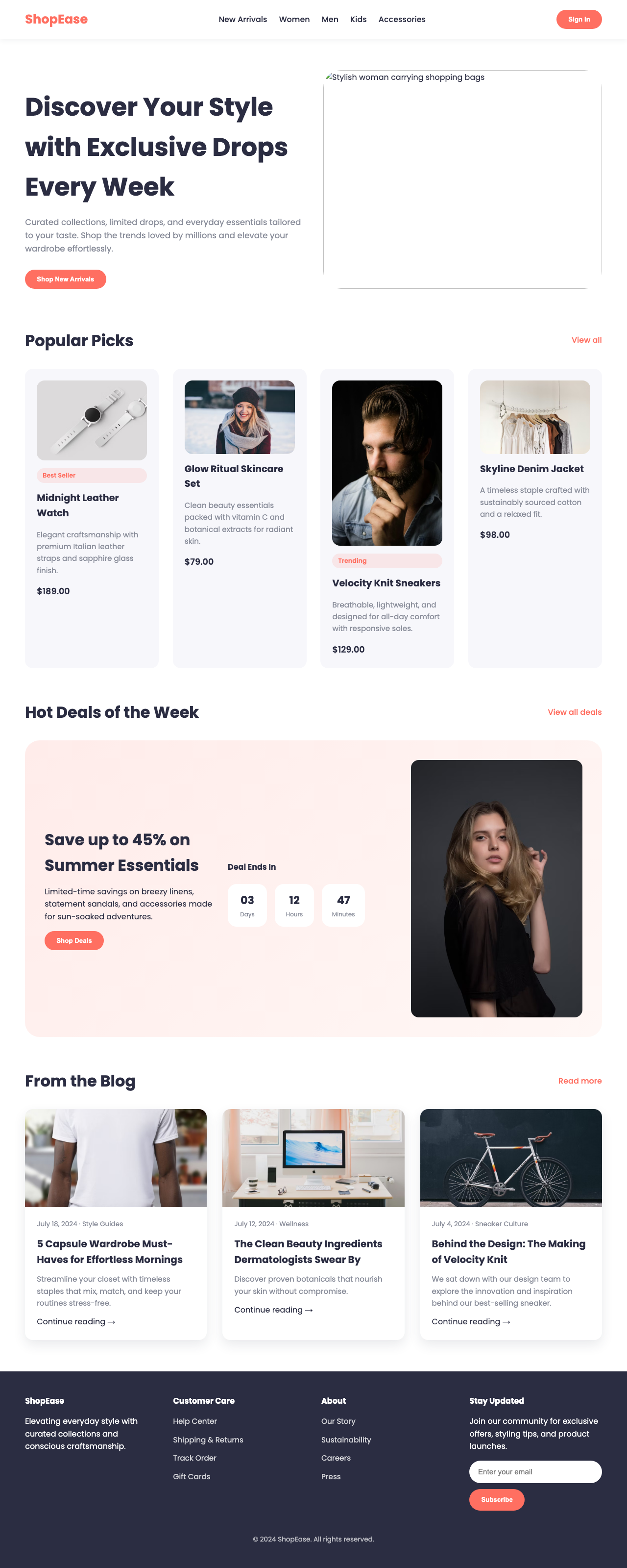 Screenshot sample 72 for shopping-home-page / GPT-5 Codex