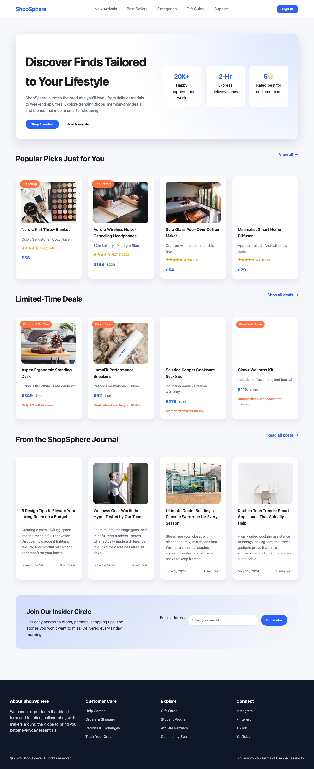 Screenshot sample 74 for shopping-home-page / GPT-5 Codex